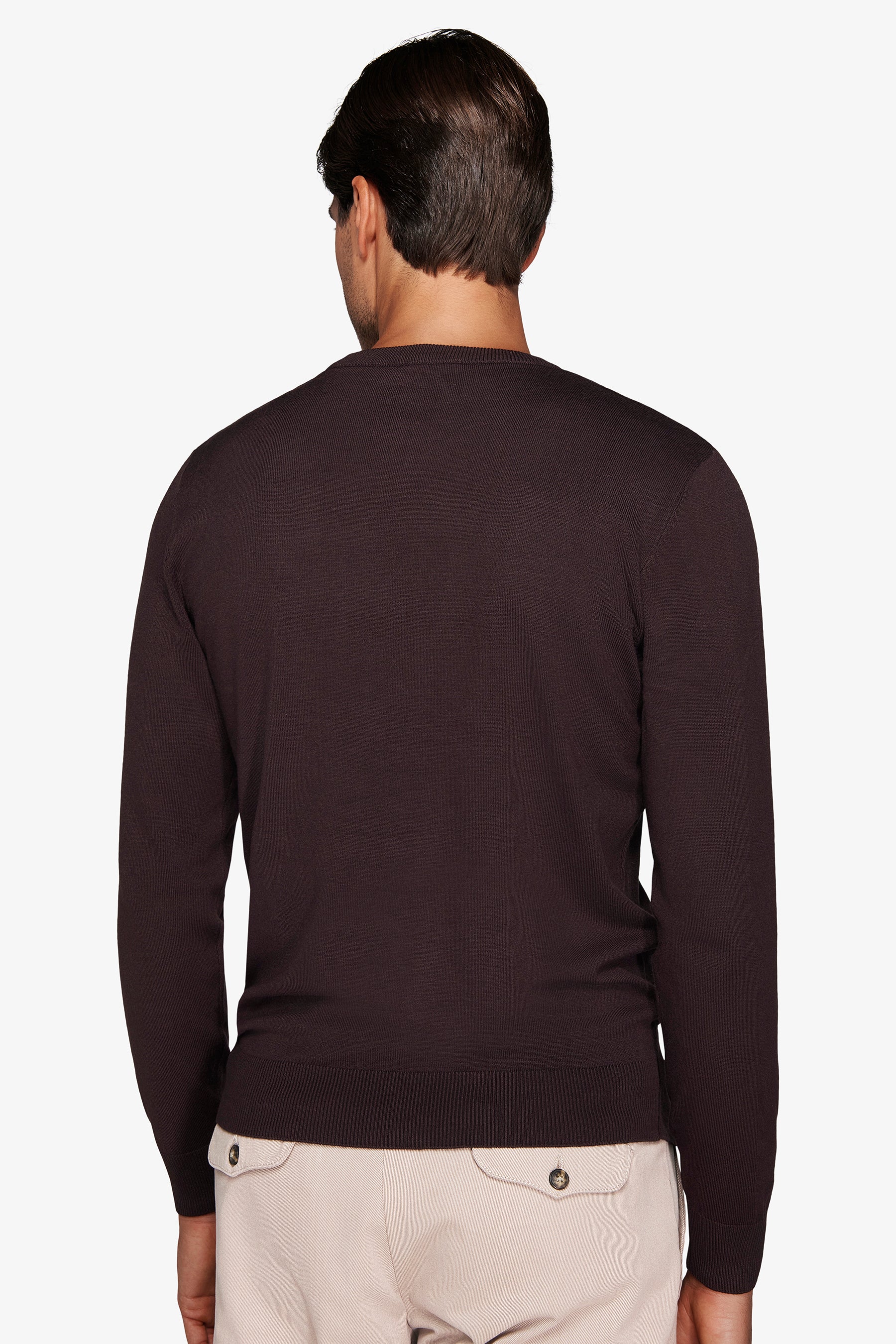 Brown basic crewneck jumper