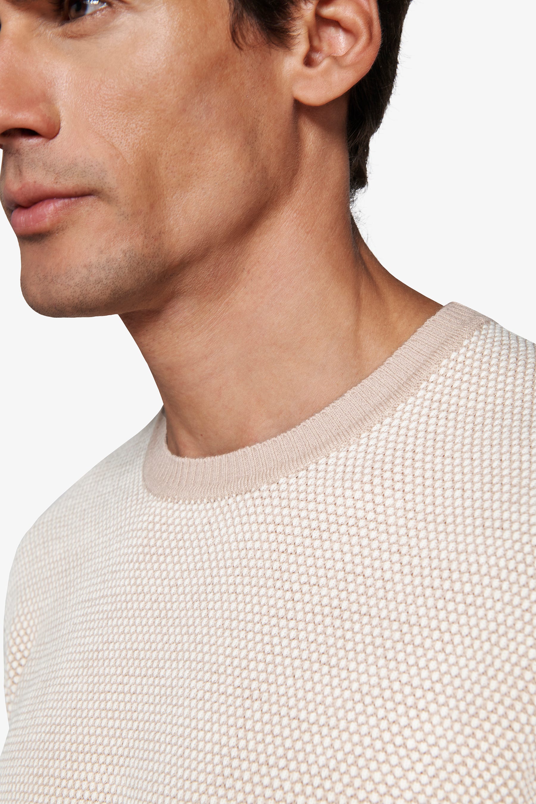 Maglia girocollo chicco riso bicolore corda-Dan John