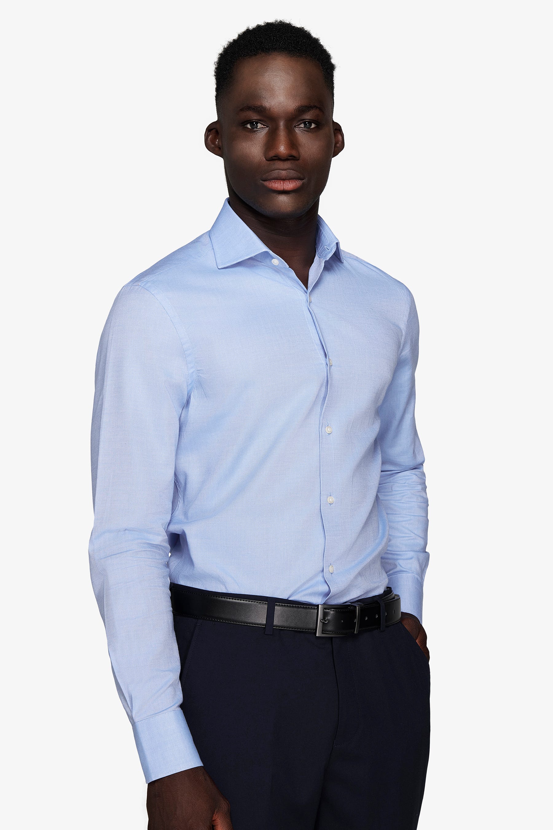 Camicia oxford azzurra slim-Dan John