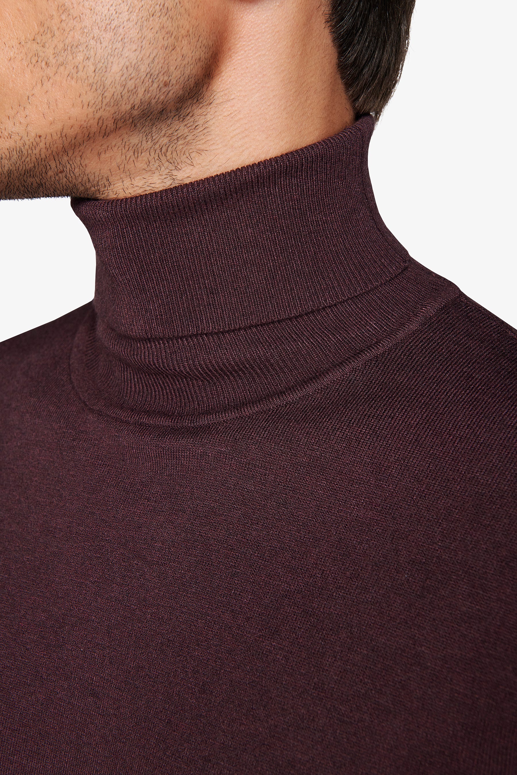 Maglia dolcevita basic bordeaux-Dan John