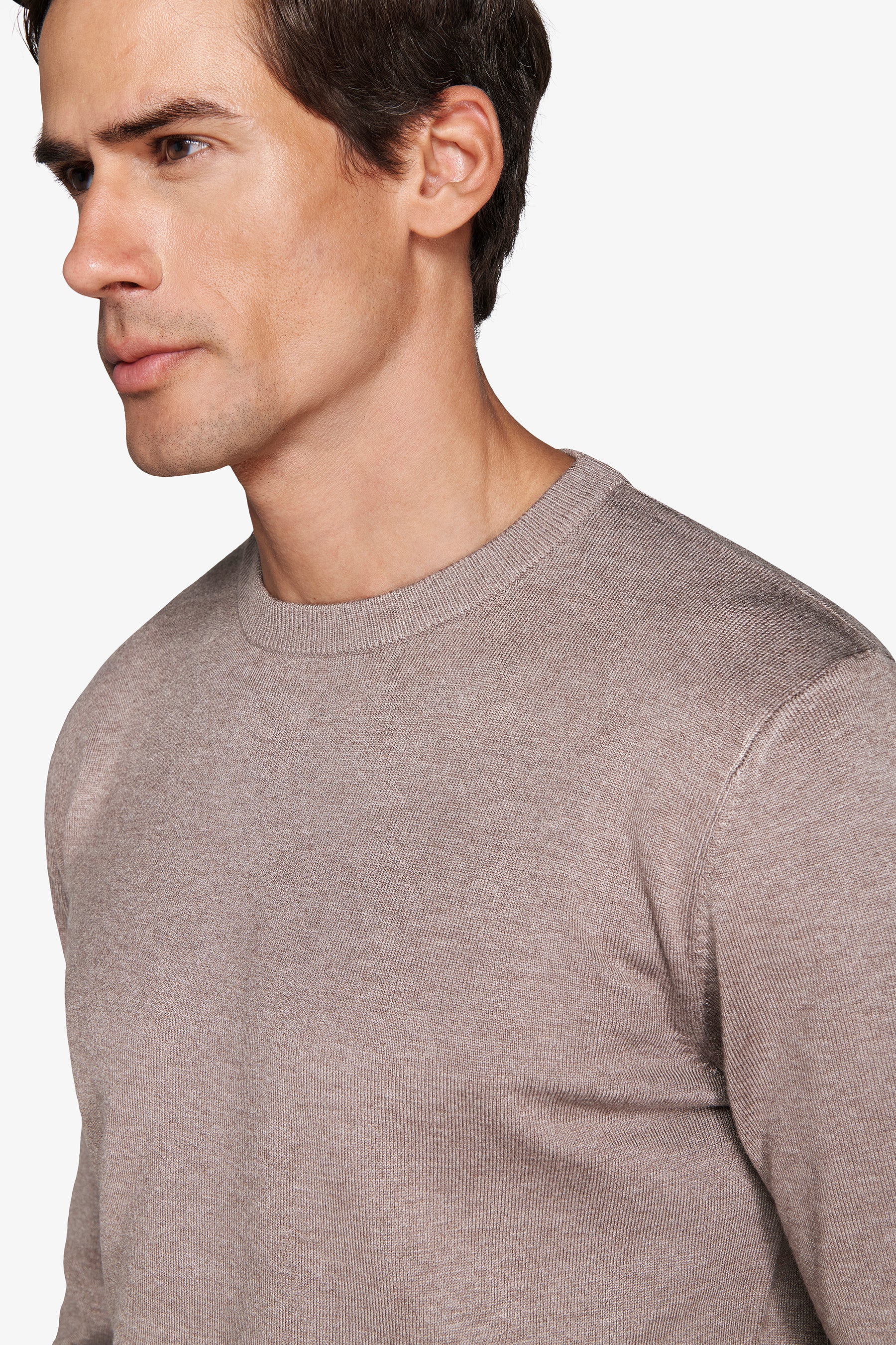 Dove gray basic crewneck jumper