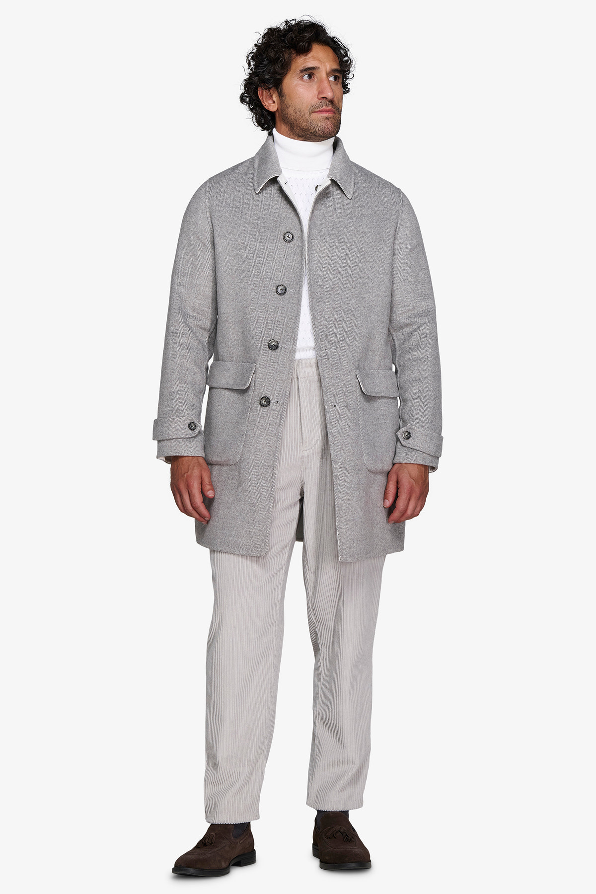 CAPPOTTO REVERSIBILE GRIGIO CHIARO-Dan John