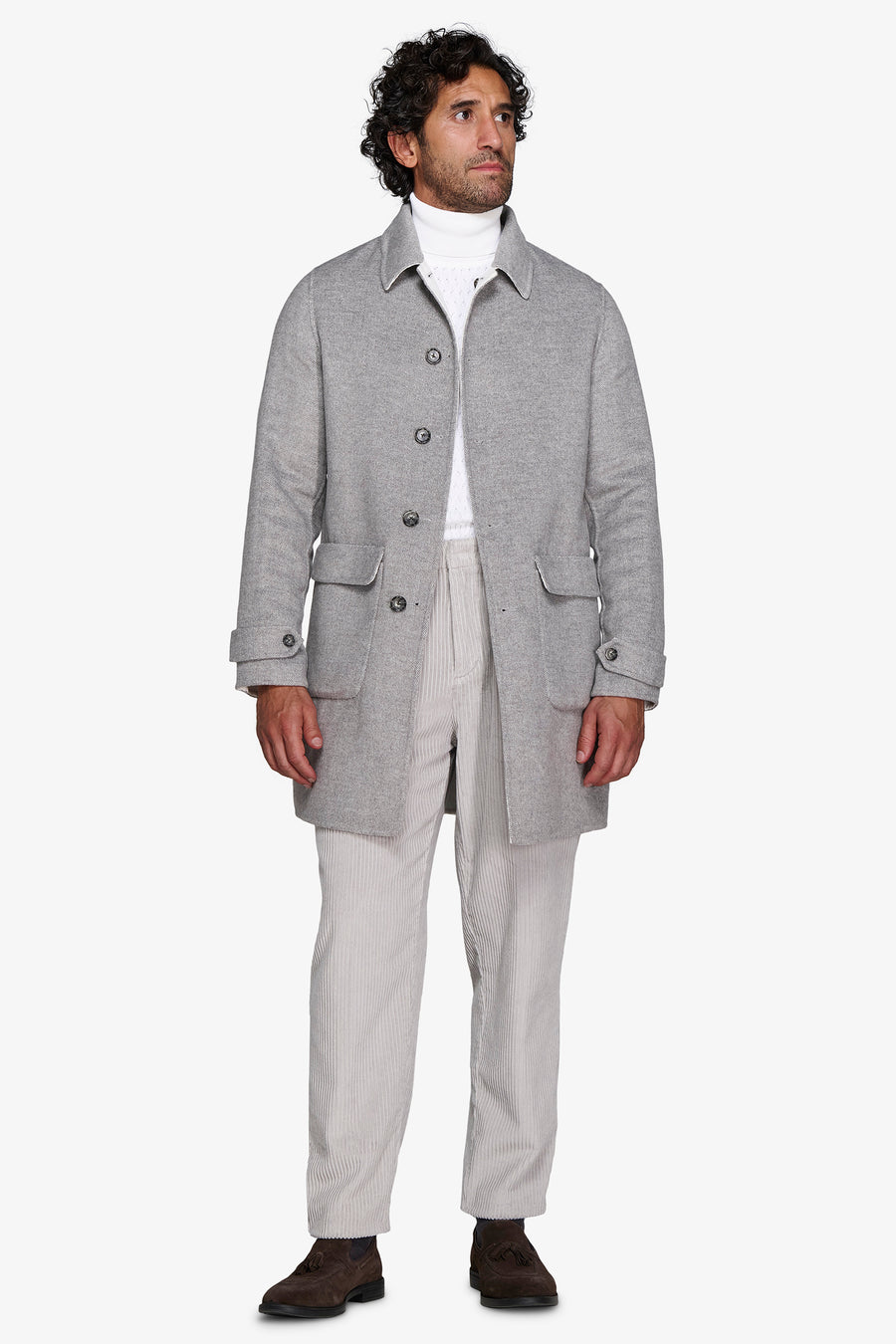 CAPPOTTO REVERSIBILE GRIGIO CHIARO-Dan John