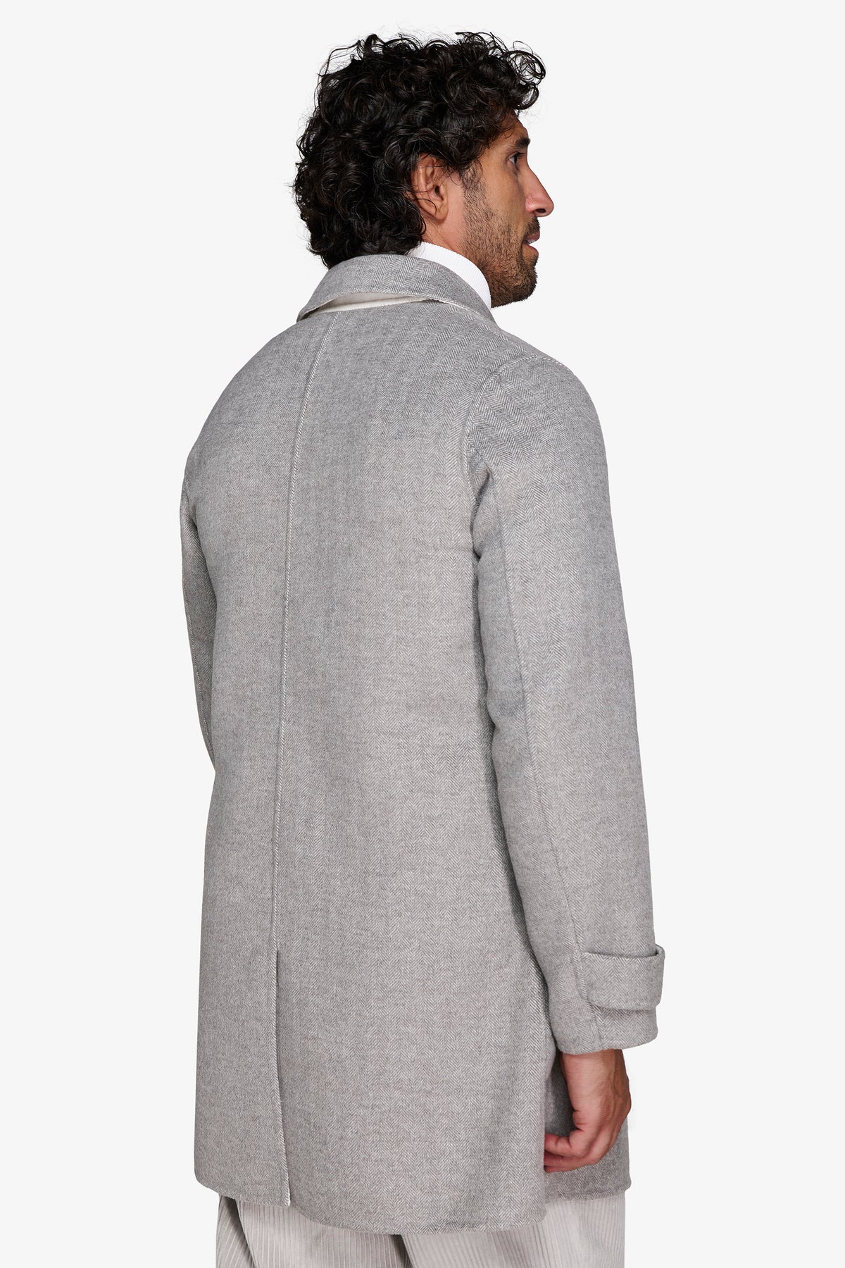 CAPPOTTO REVERSIBILE GRIGIO CHIARO-Dan John
