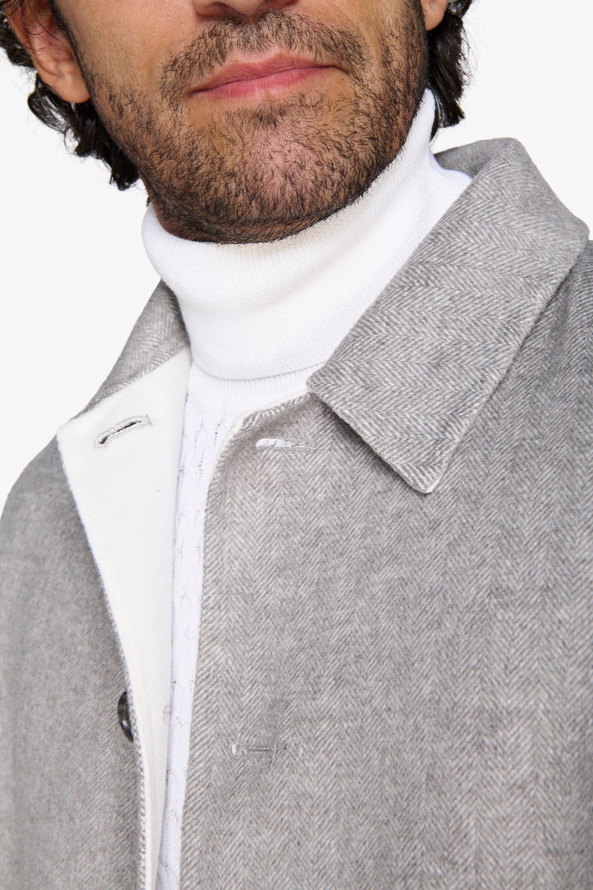 CAPPOTTO REVERSIBILE GRIGIO CHIARO-Dan John