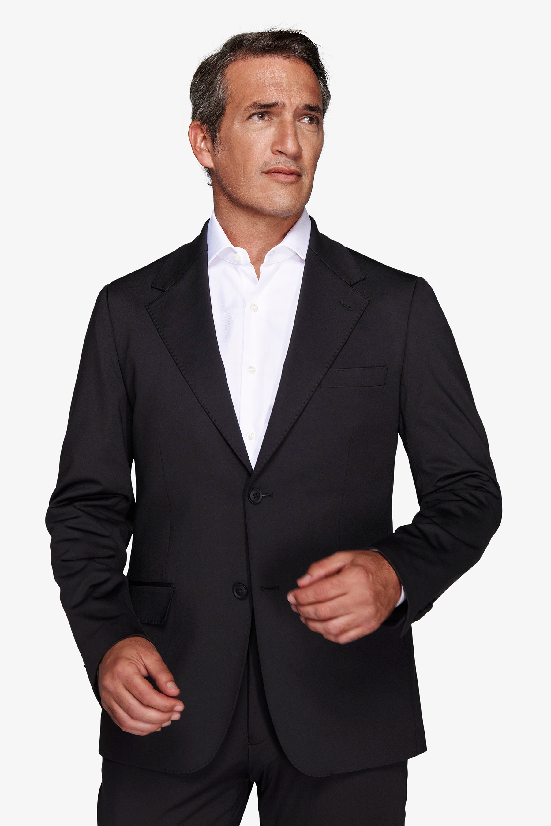 Giacca in jersey tecnico nera slim-Dan John
