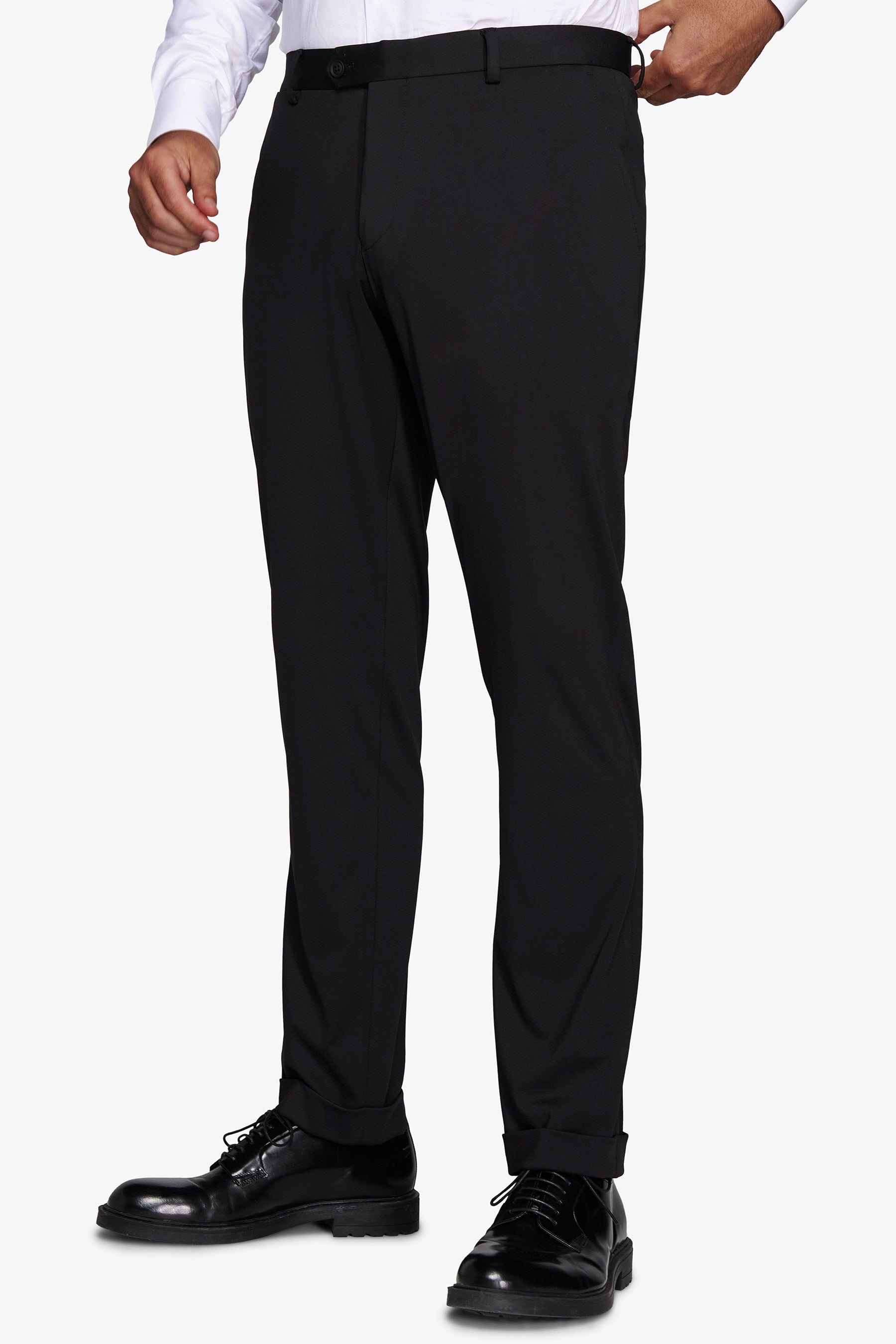 Pantaloni in jersey tecnico neri slim