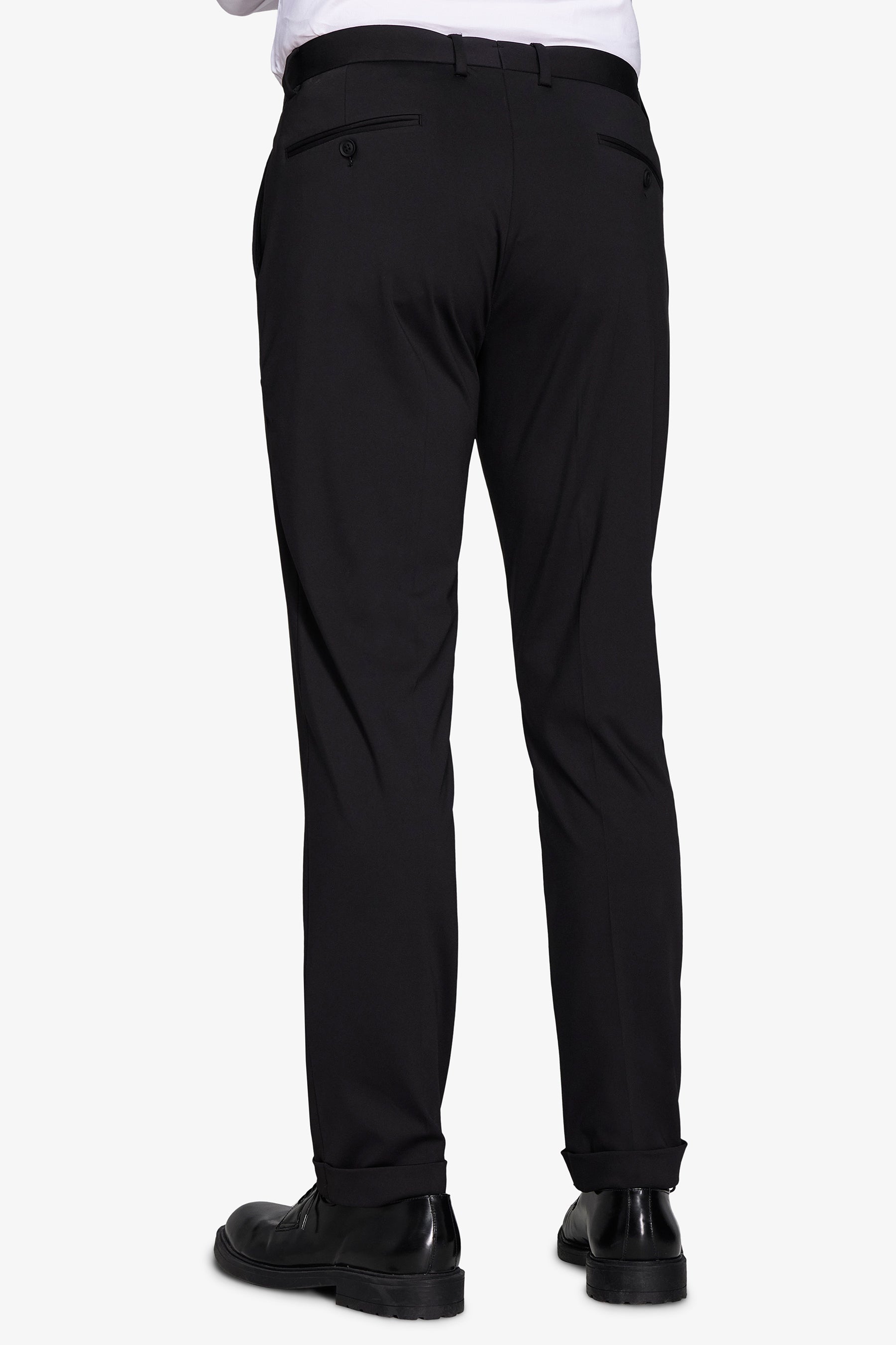 Pantaloni in jersey tecnico neri slim