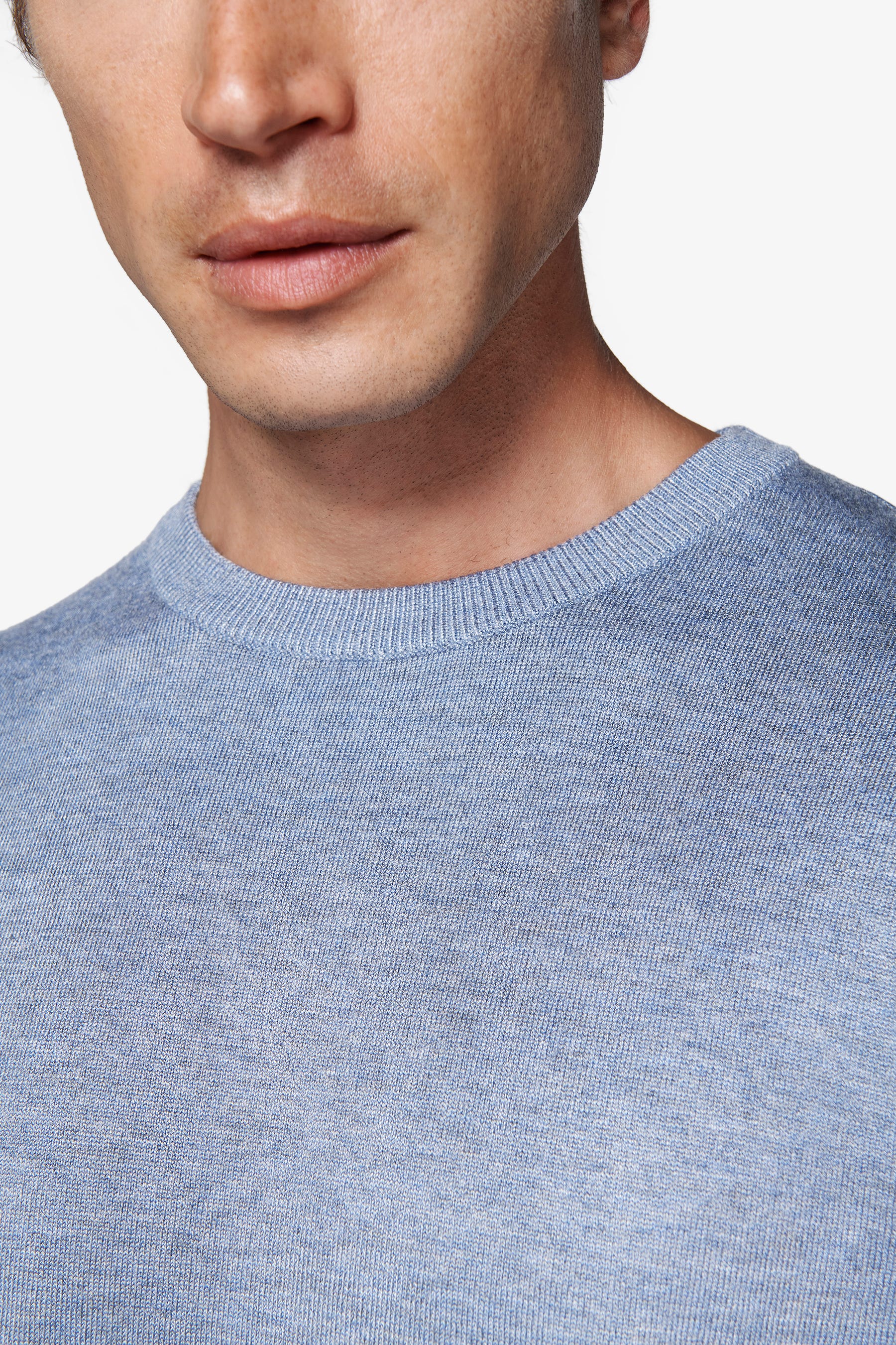 Maglia girocollo basic celeste-Dan John