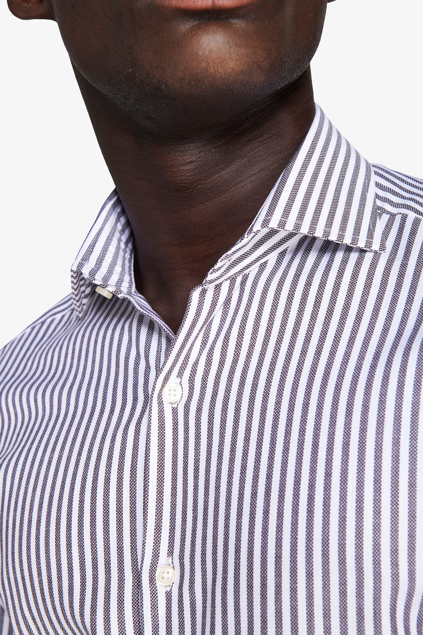 Camicia a righe operata moro