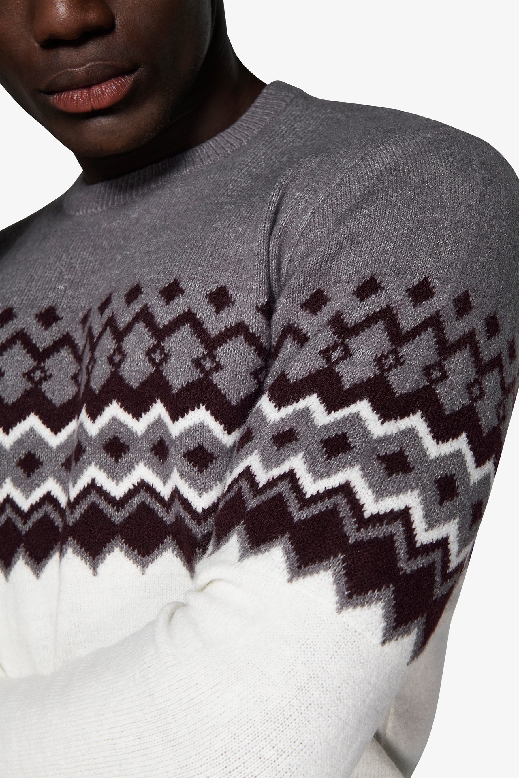 Maglia girocollo nordic bordeaux-Dan John