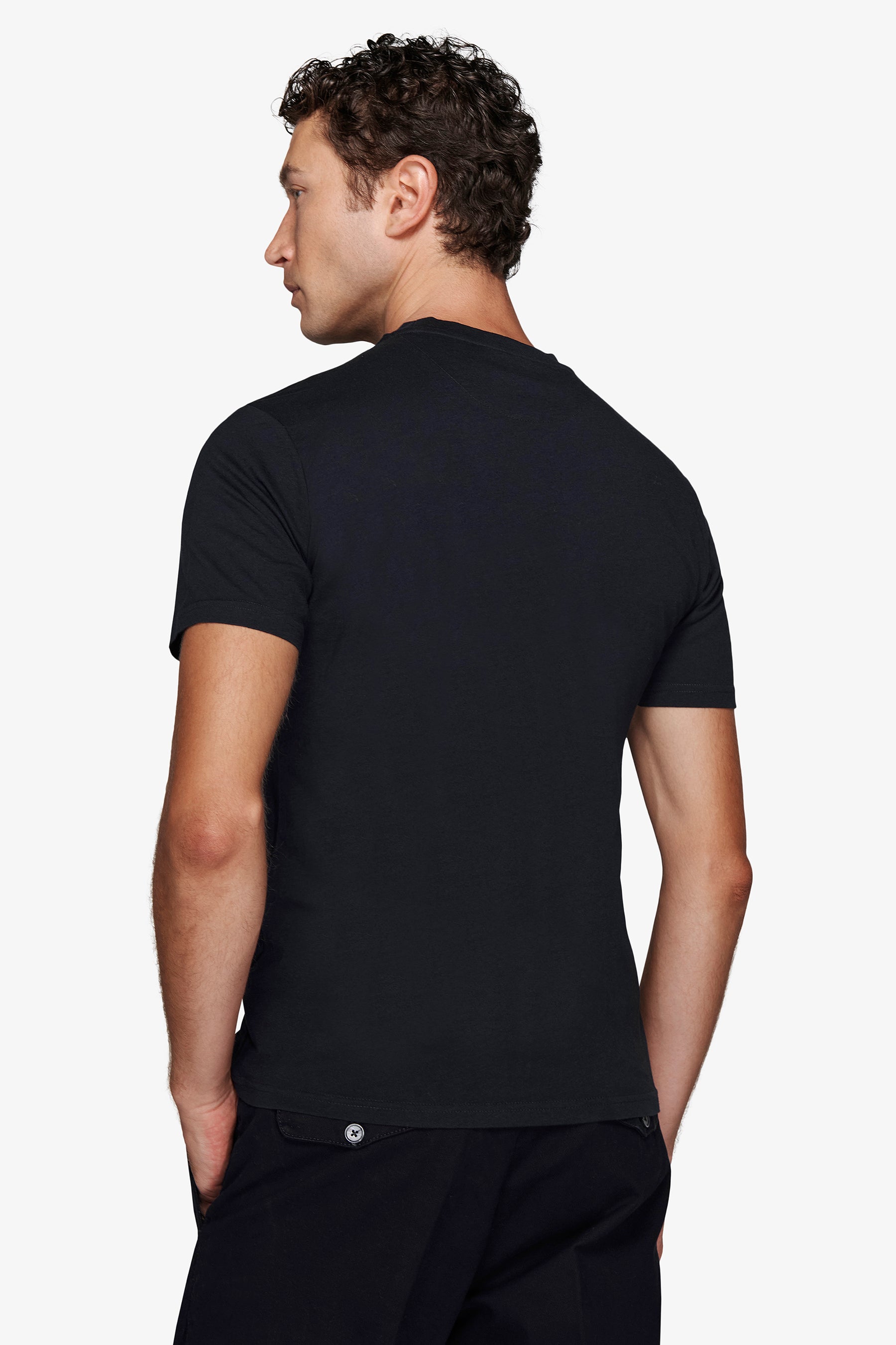 Blue light cotton t-shirt