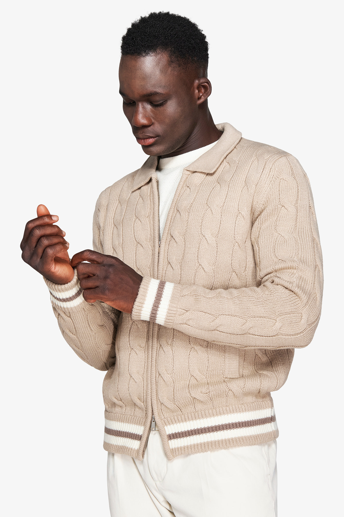 BLAZER FULL ZIP TRECCIA CORDA-Dan John