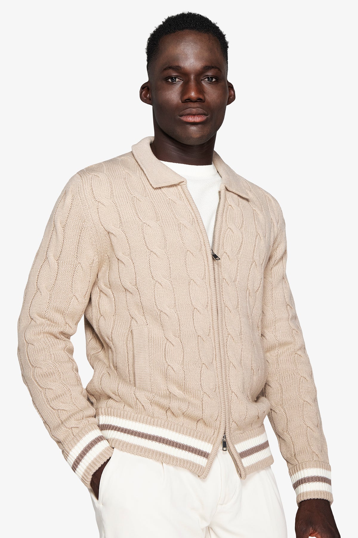 BLAZER FULL ZIP TRECCIA CORDA-Dan John
