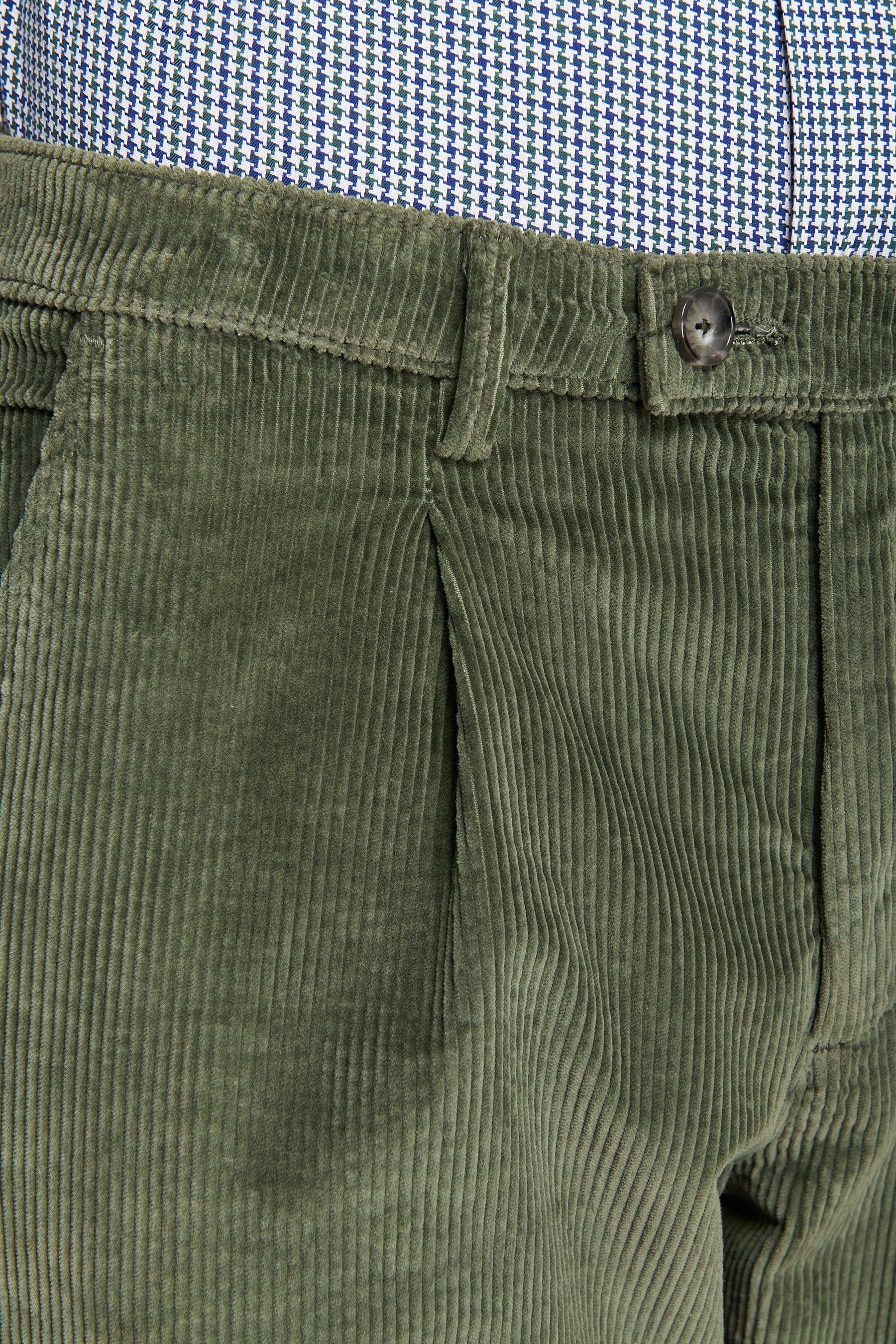 Pantaloni velluto millerighe verde-Dan John
