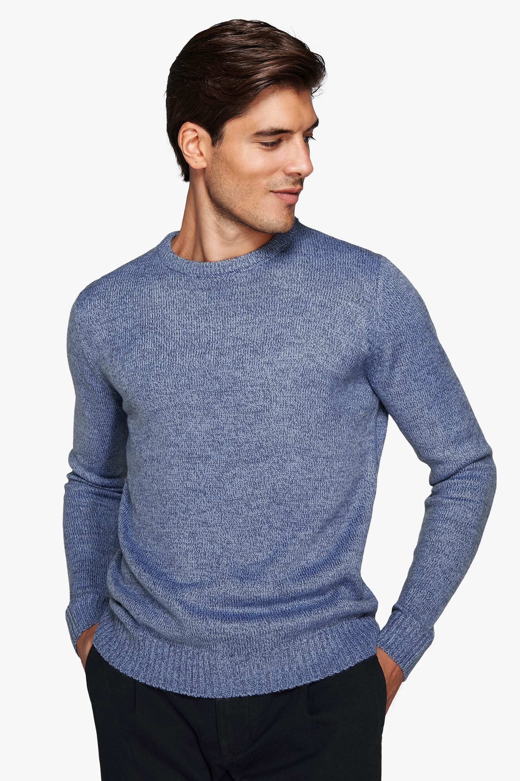 Maglia girocollo mouline' carta da zucchero-Dan John