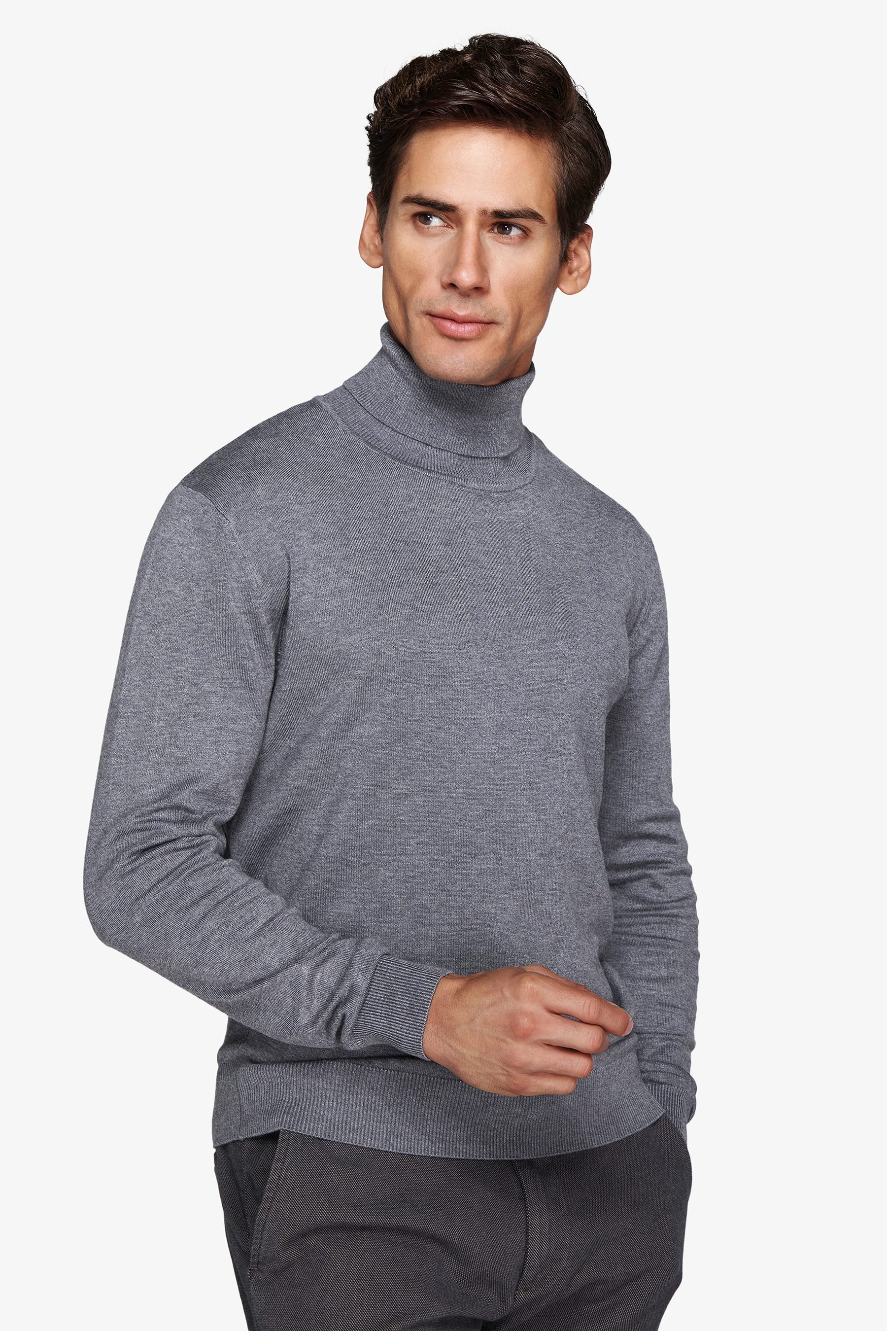 Maglia dolcevita basic grigio-Dan John