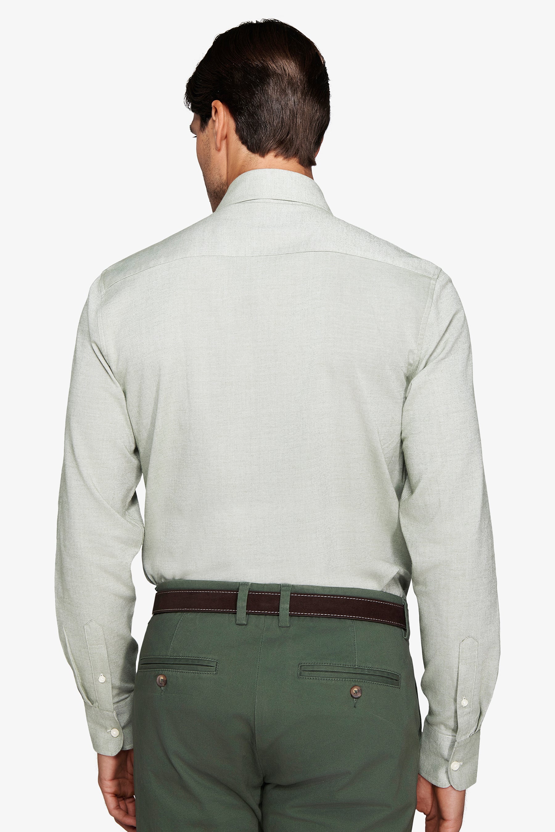 Green flannel effect shirt