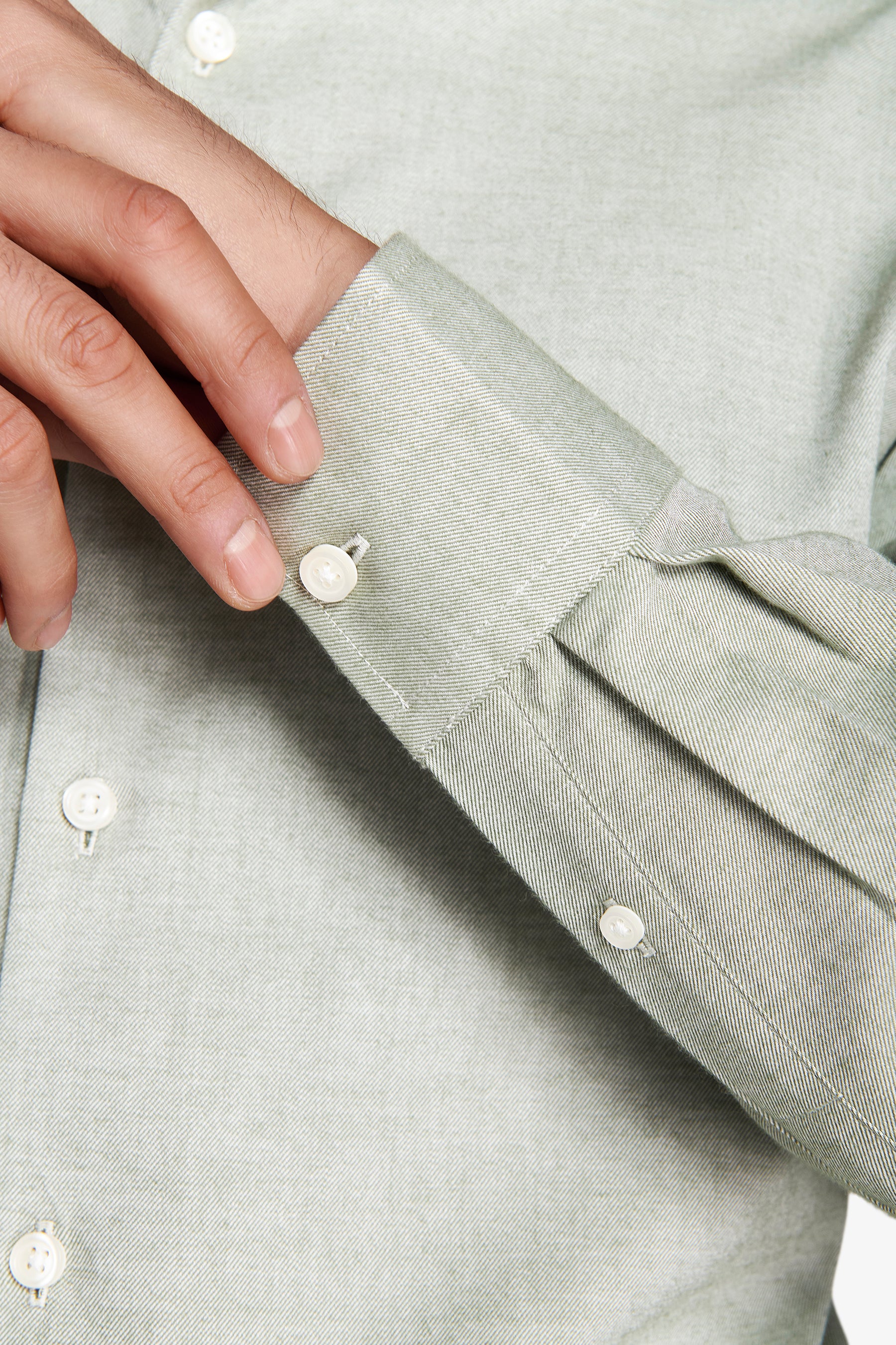 Green flannel effect shirt