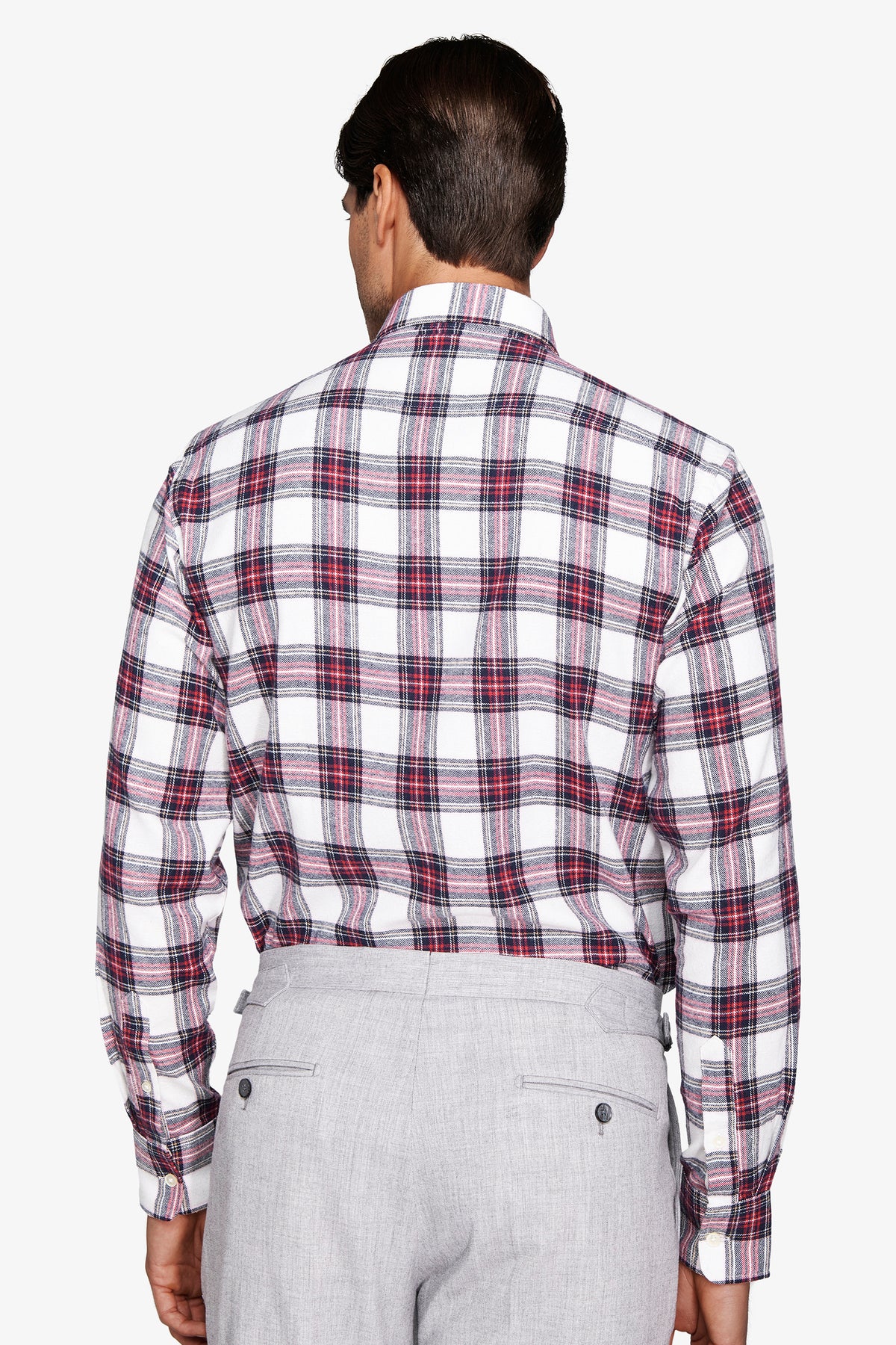 CAMICIA FLANELLA QUADRI BORDEAUX-Dan John