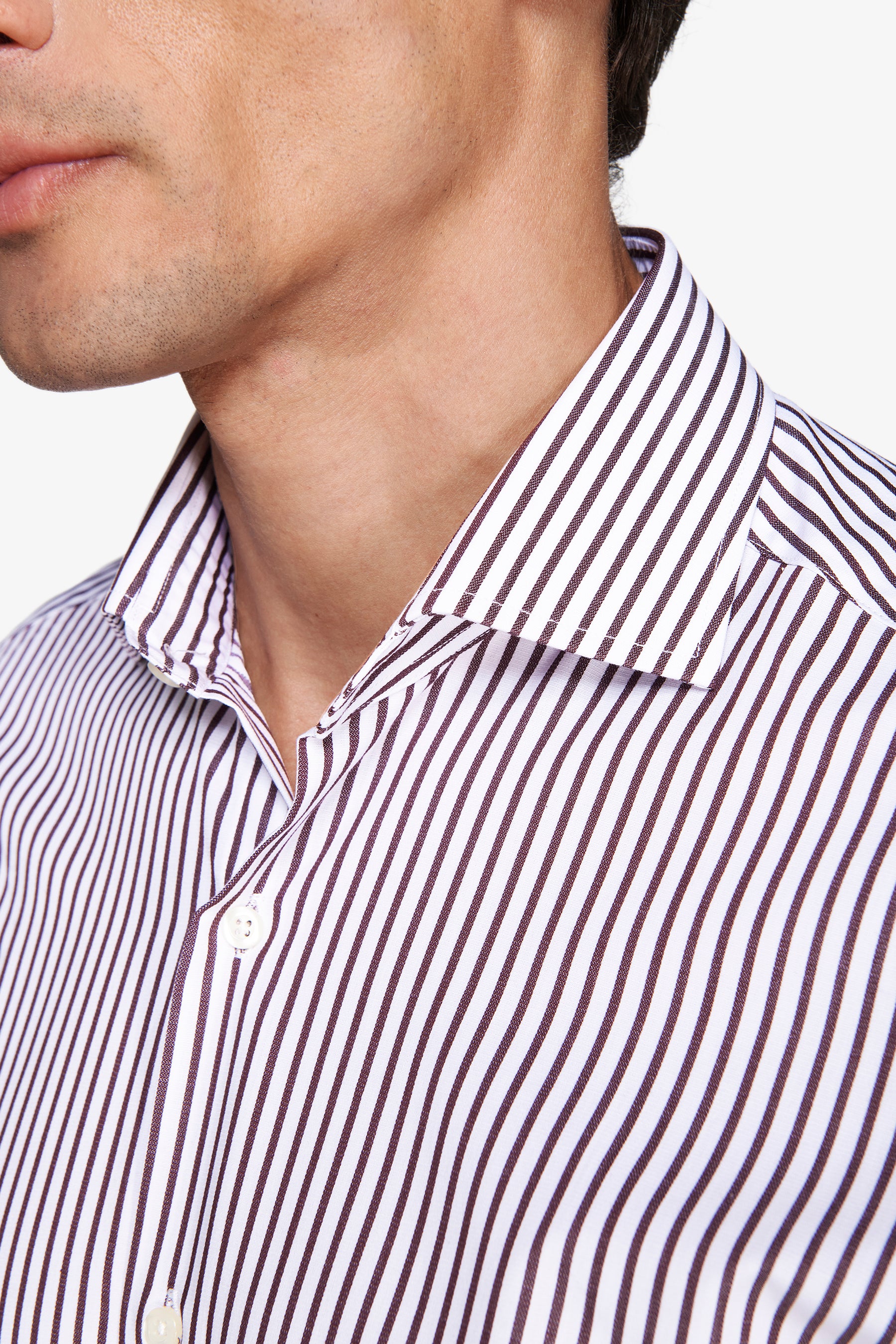 Camicia a righe bordeaux