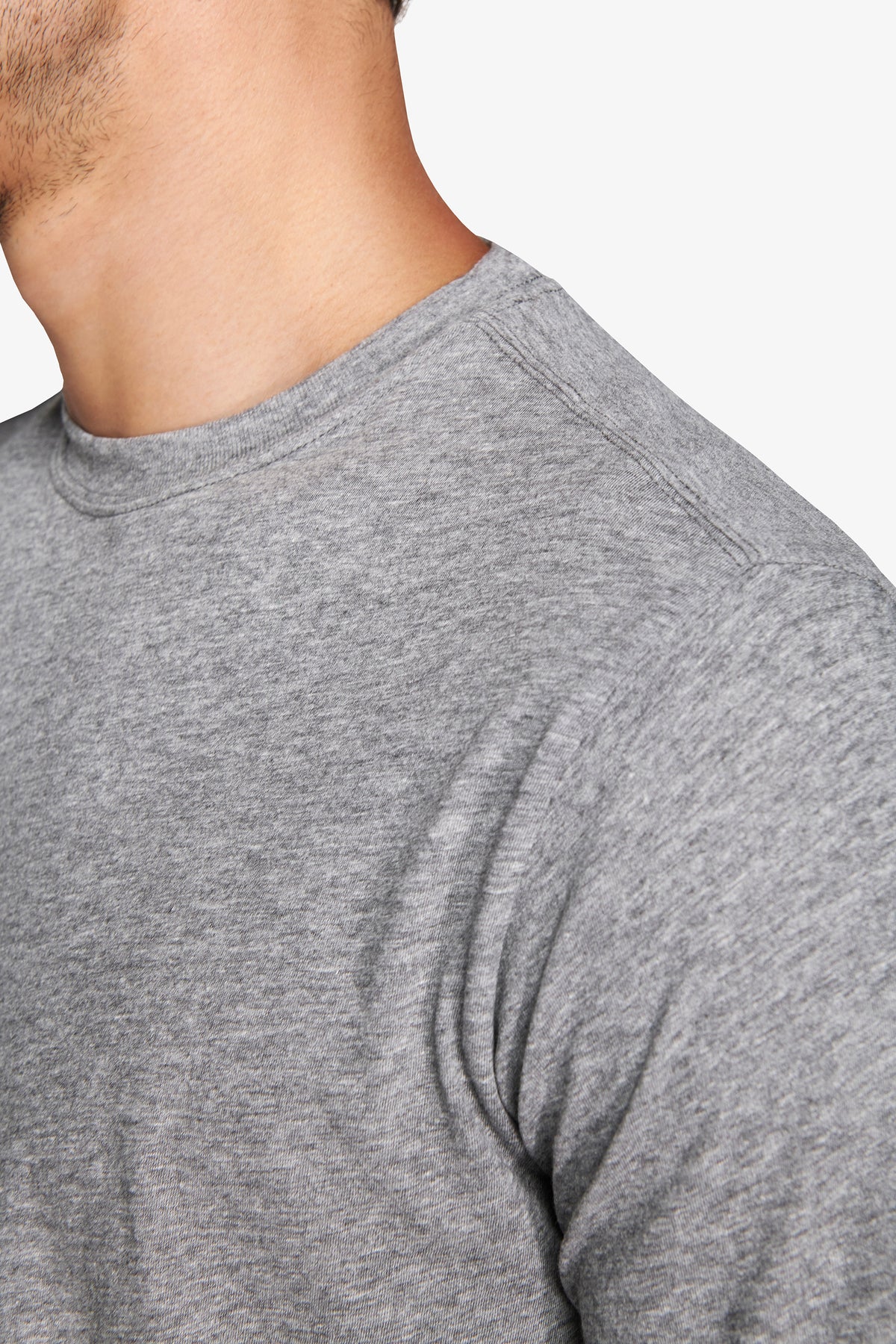 T-SHIRT BASICA M/C GRIGIO MEDIO-Dan John