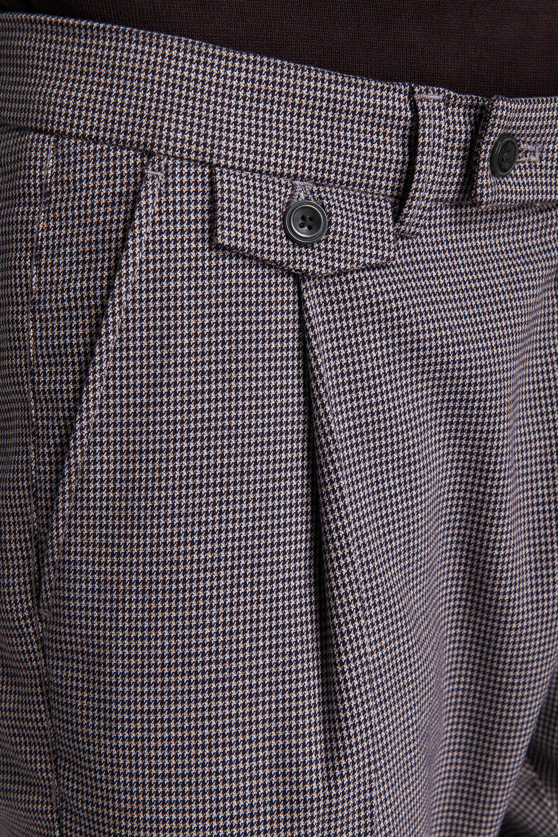 Pantaloni pied de poule tortora-Dan John