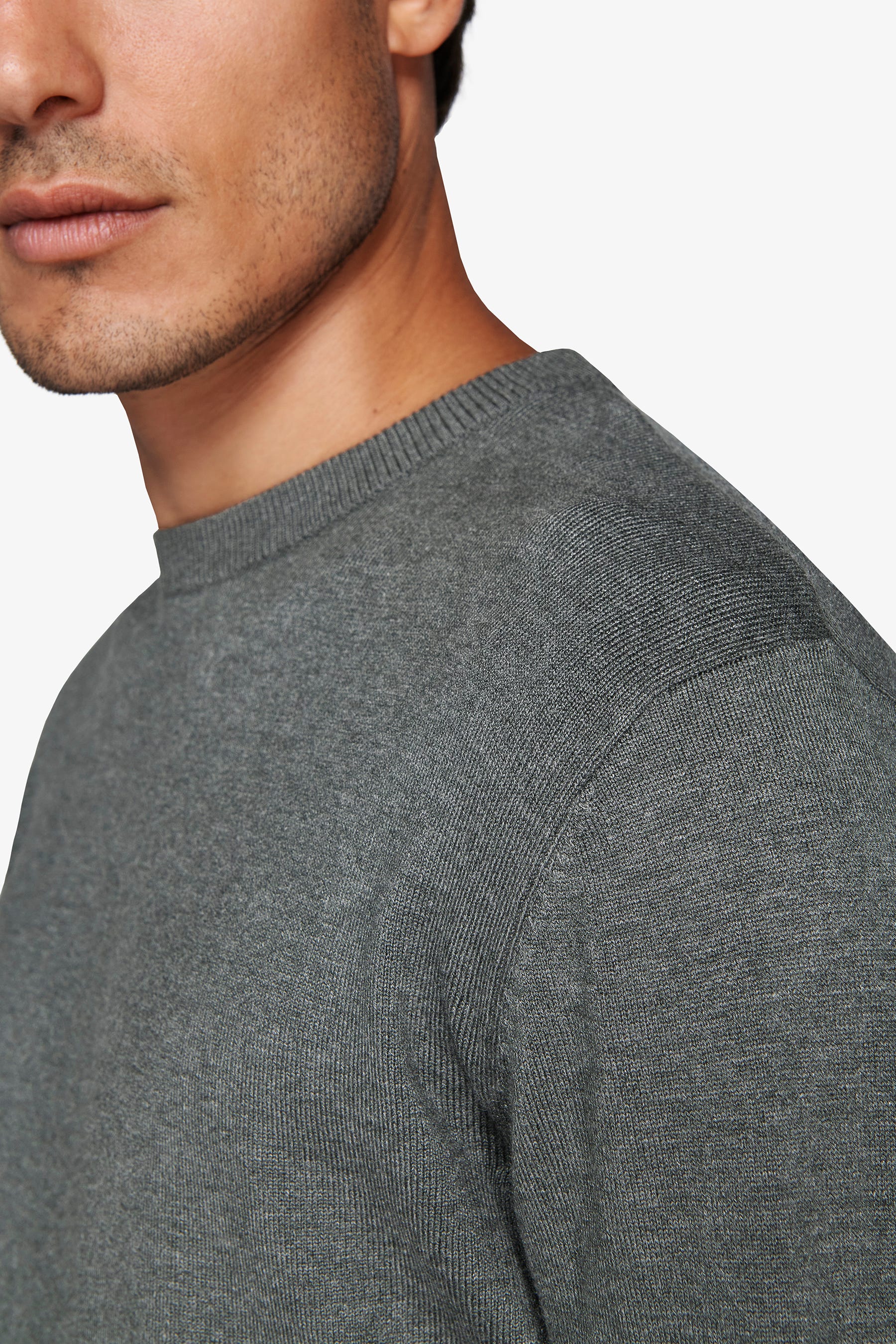 Maglia girocollo basic verde-Dan John