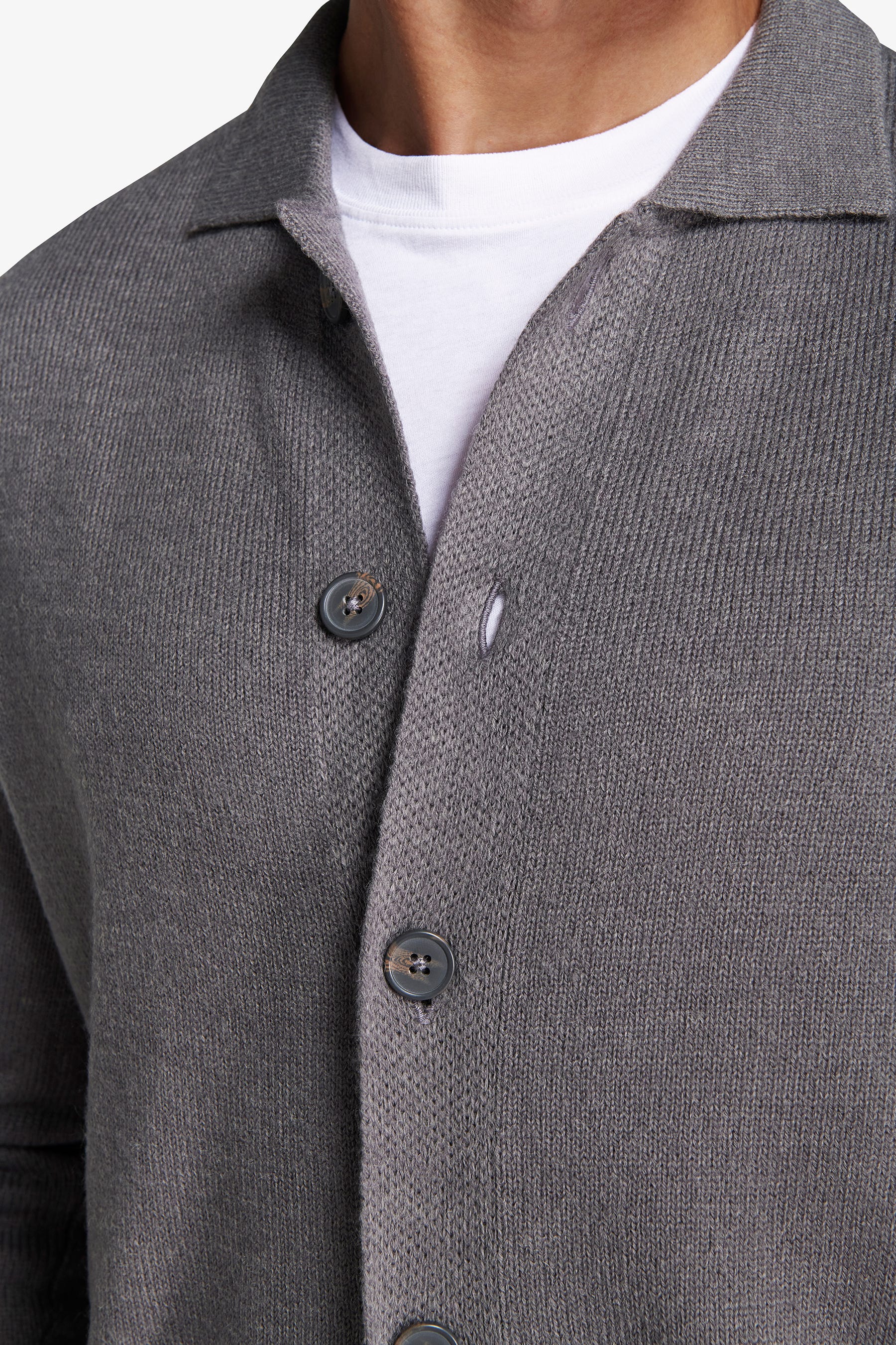 Giacca in maglia grigio medio-Dan John