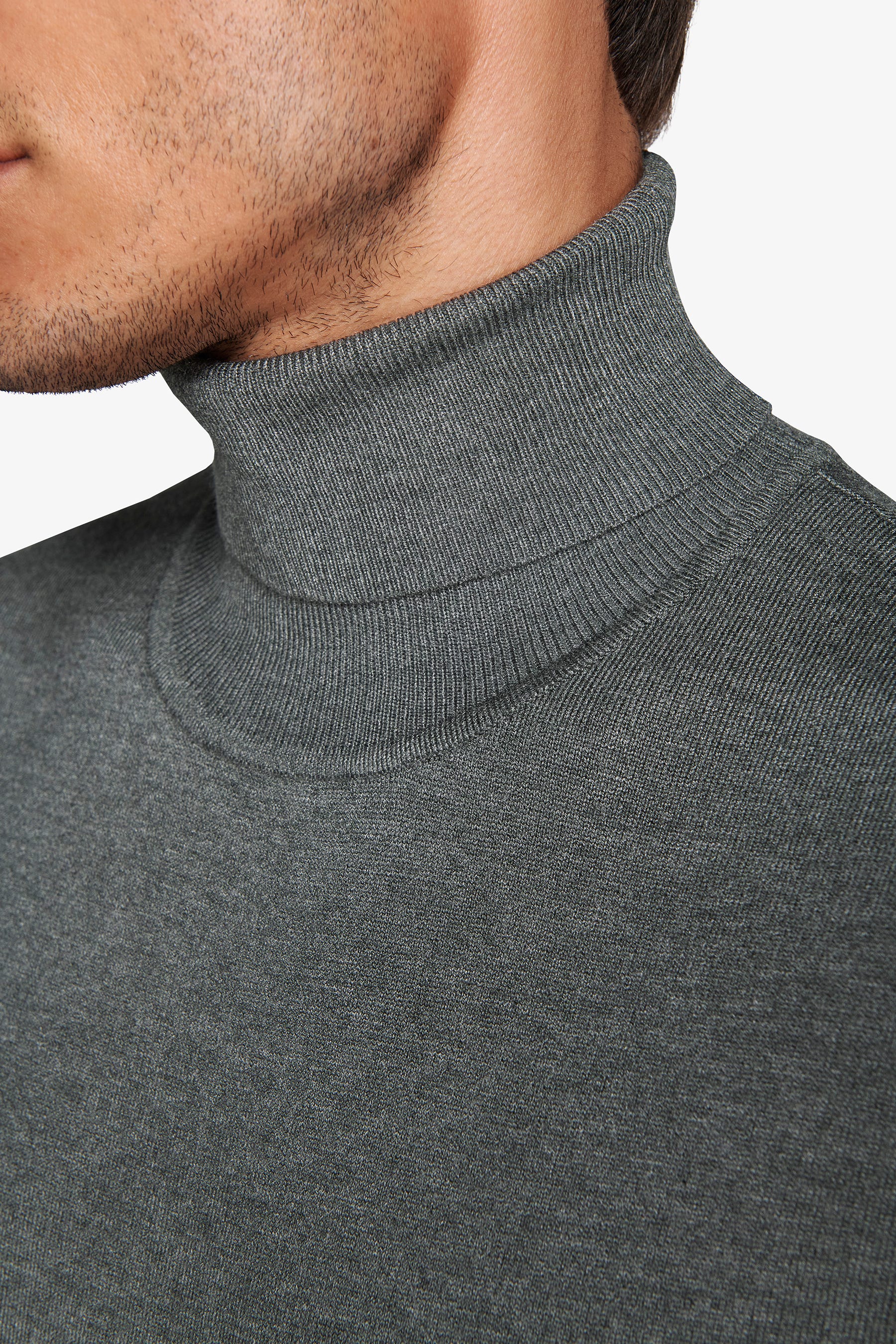 Maglia dolcevita basic verde-Dan John