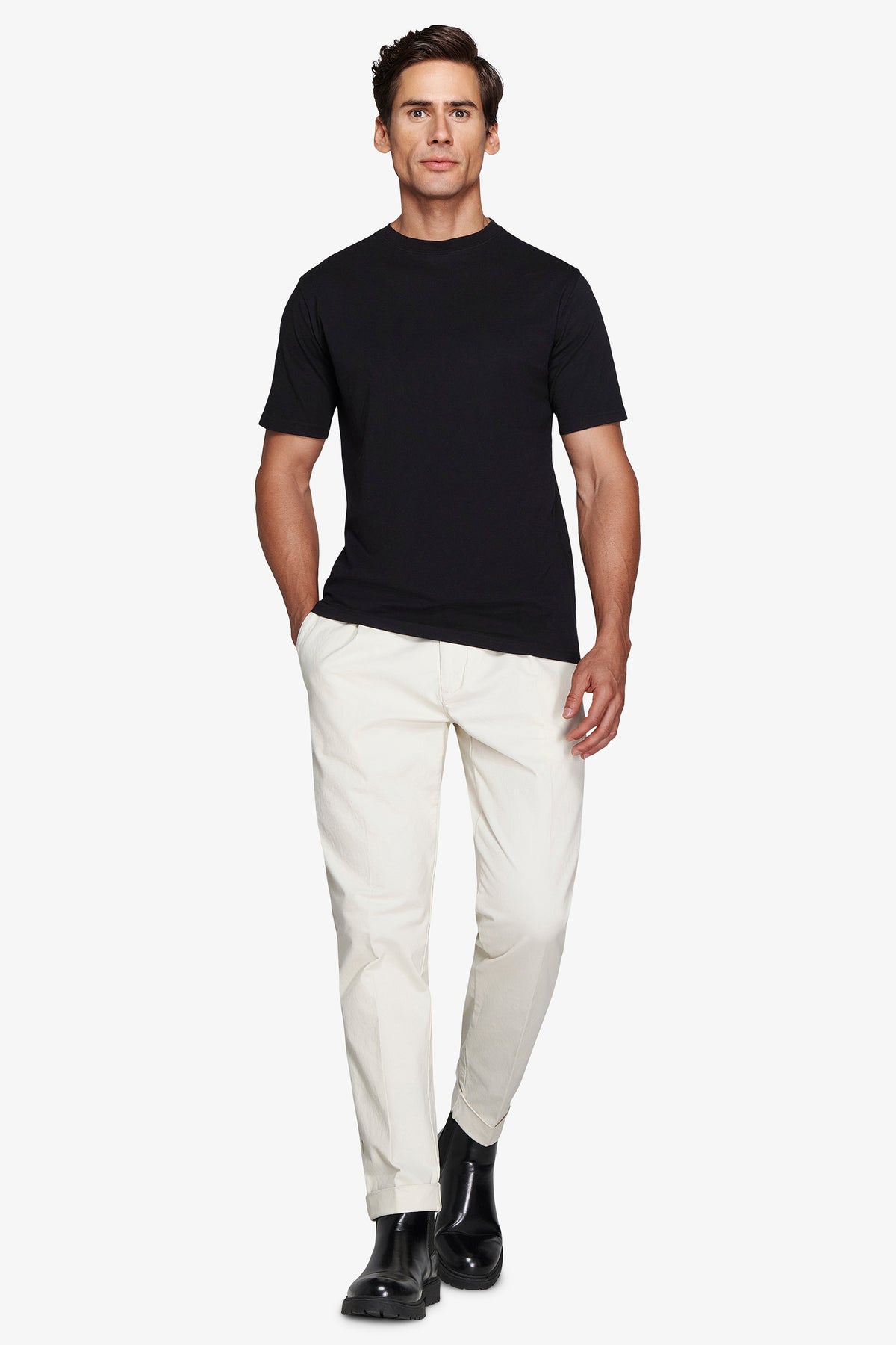 T-SHIRT BASICA M/C NERO-Dan John