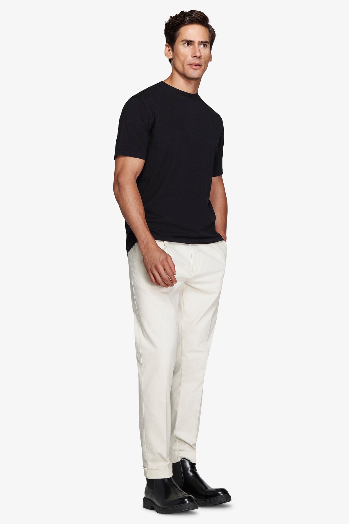 T-SHIRT BASICA M/C NERO-Dan John