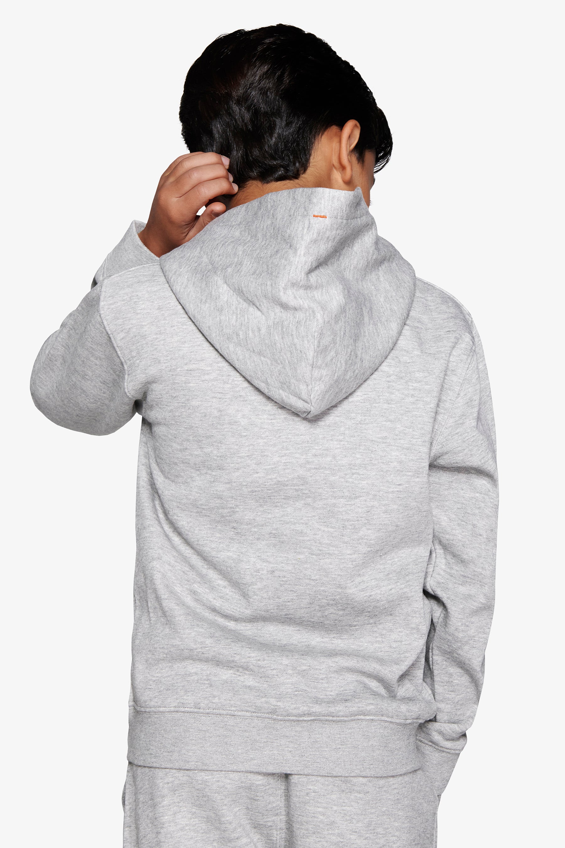 Felpa full zip basic grigio chiaro Kids