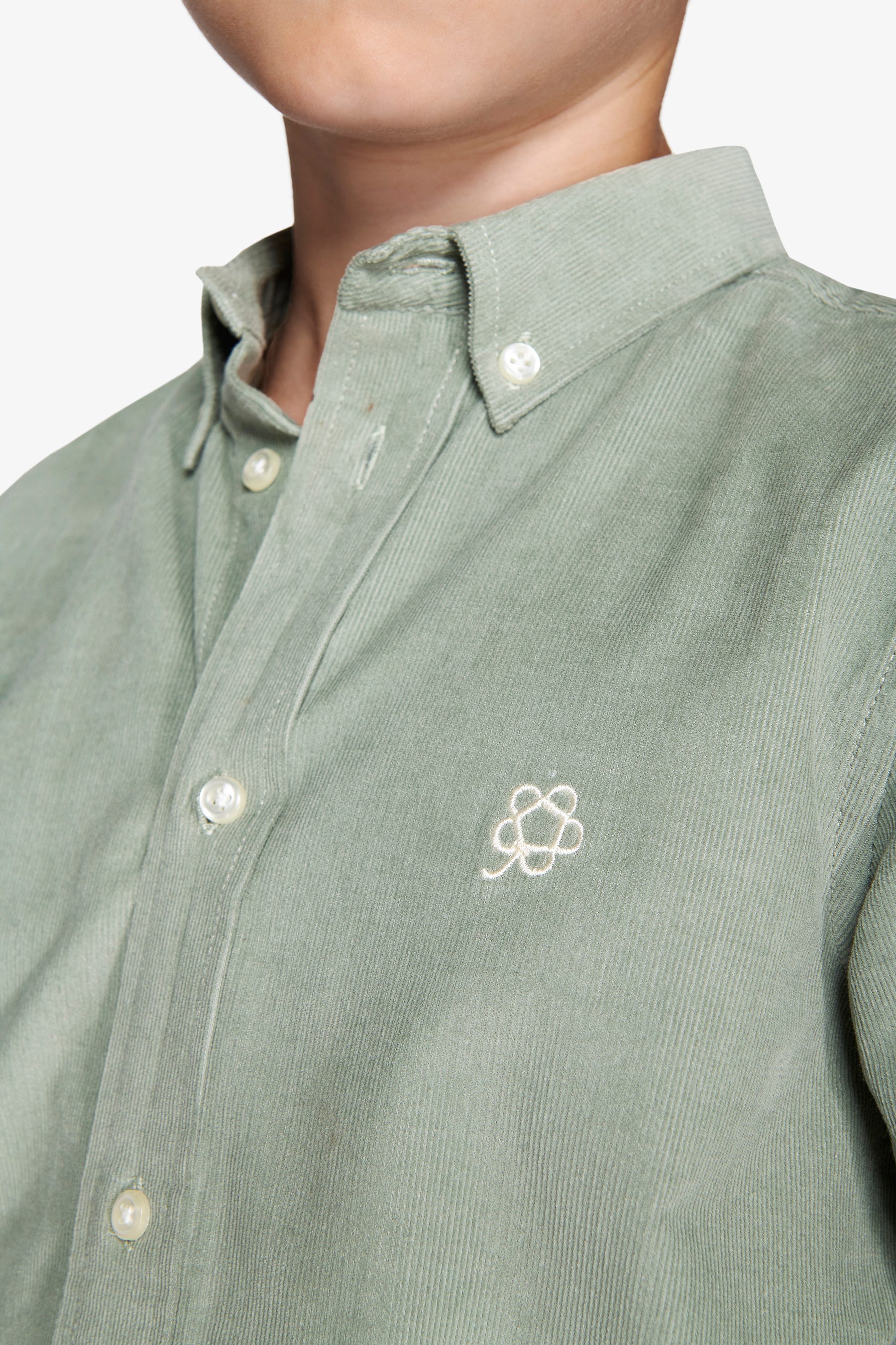 Camicia velluto verde Kids-Dan John