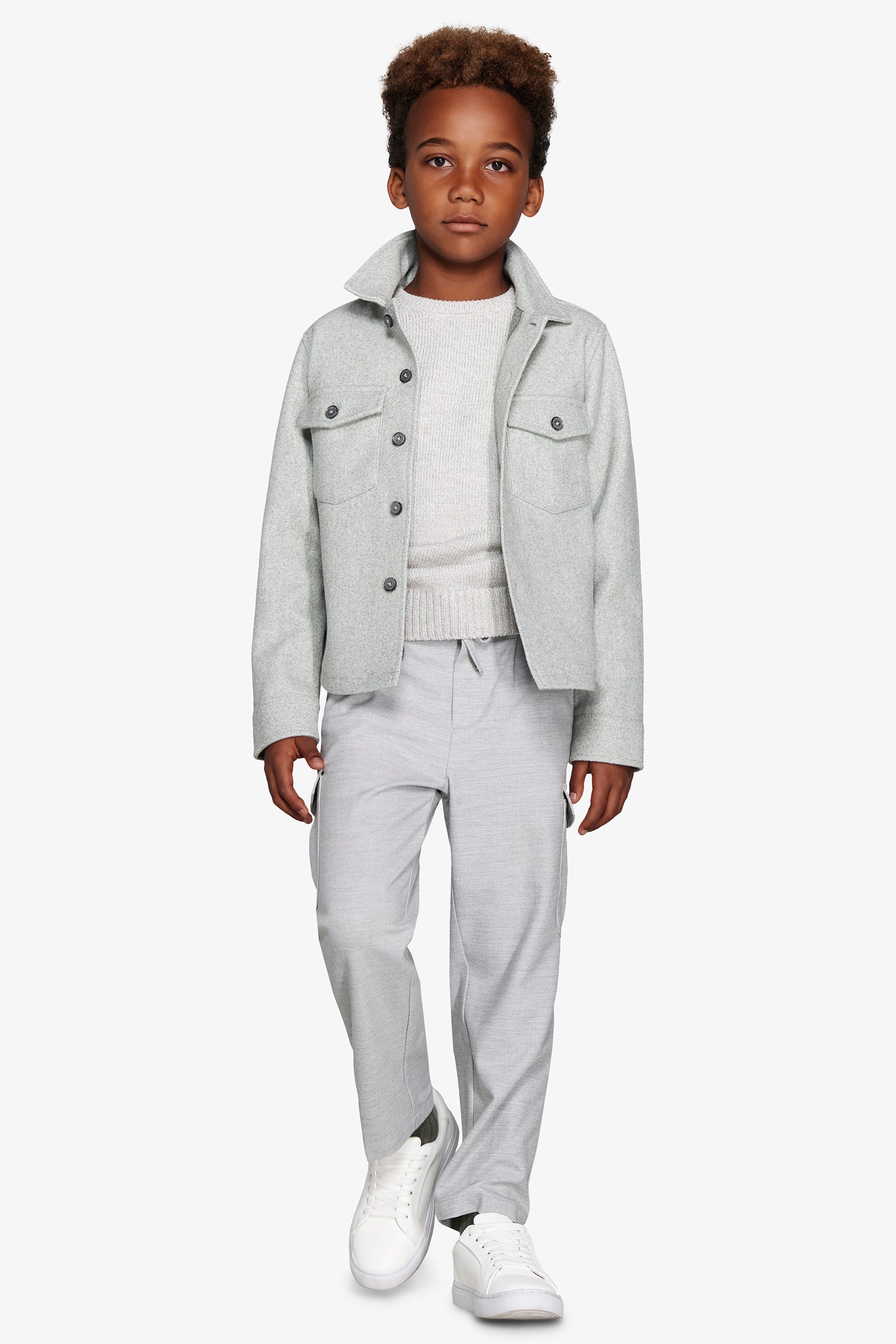 Overshirt effetto flanella verde Kids-Dan John