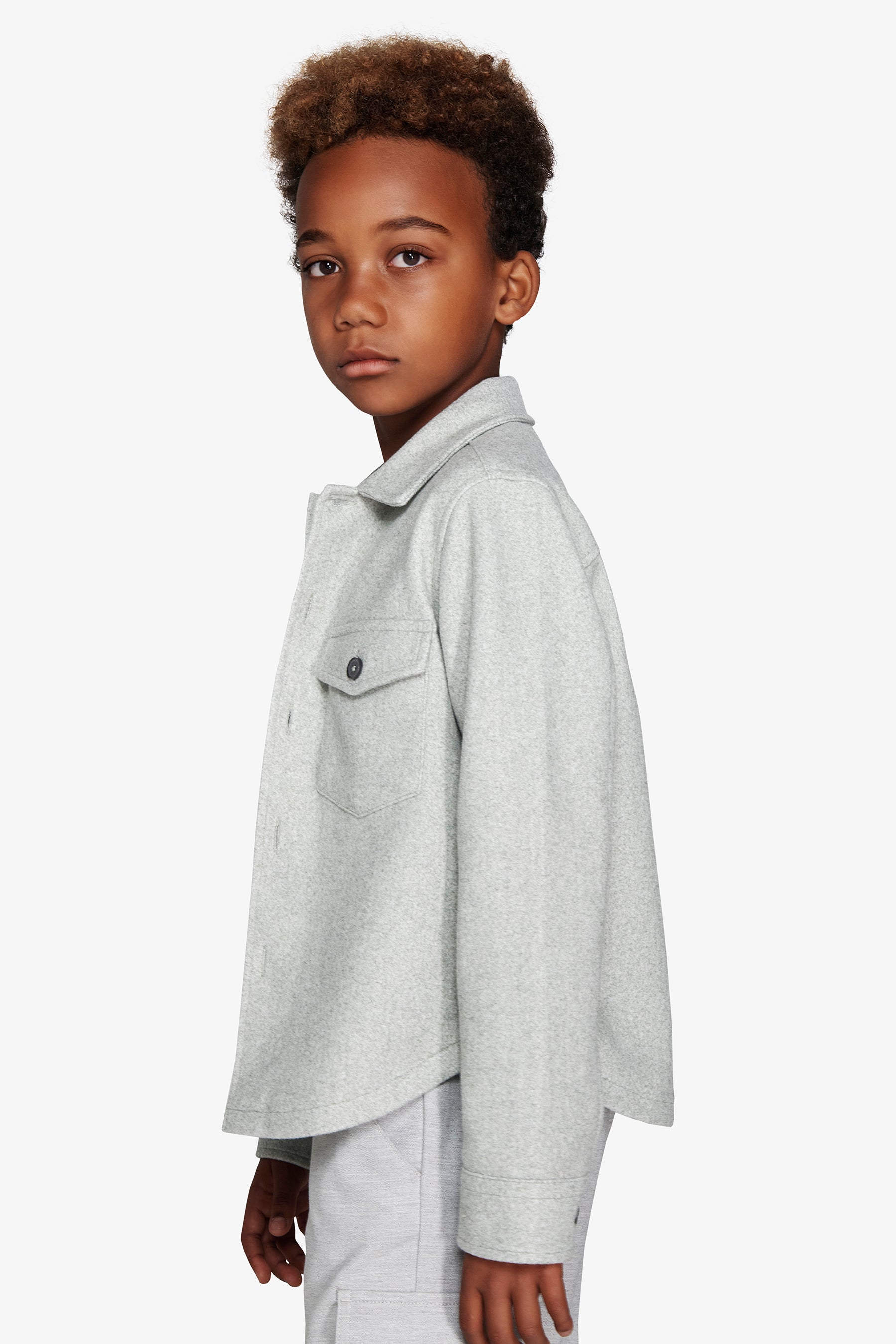 Overshirt effetto flanella verde Kids