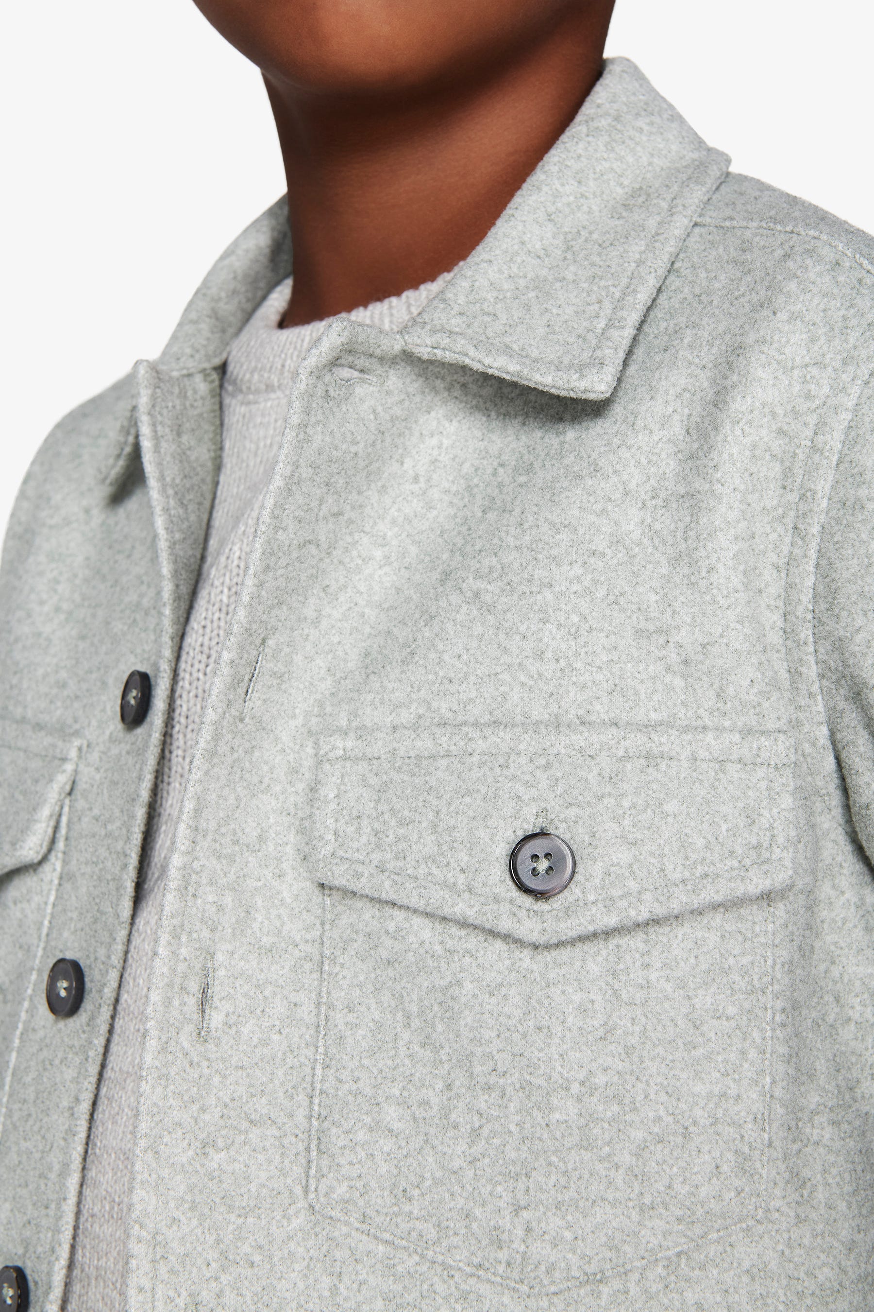 Overshirt effetto flanella verde Kids-Dan John
