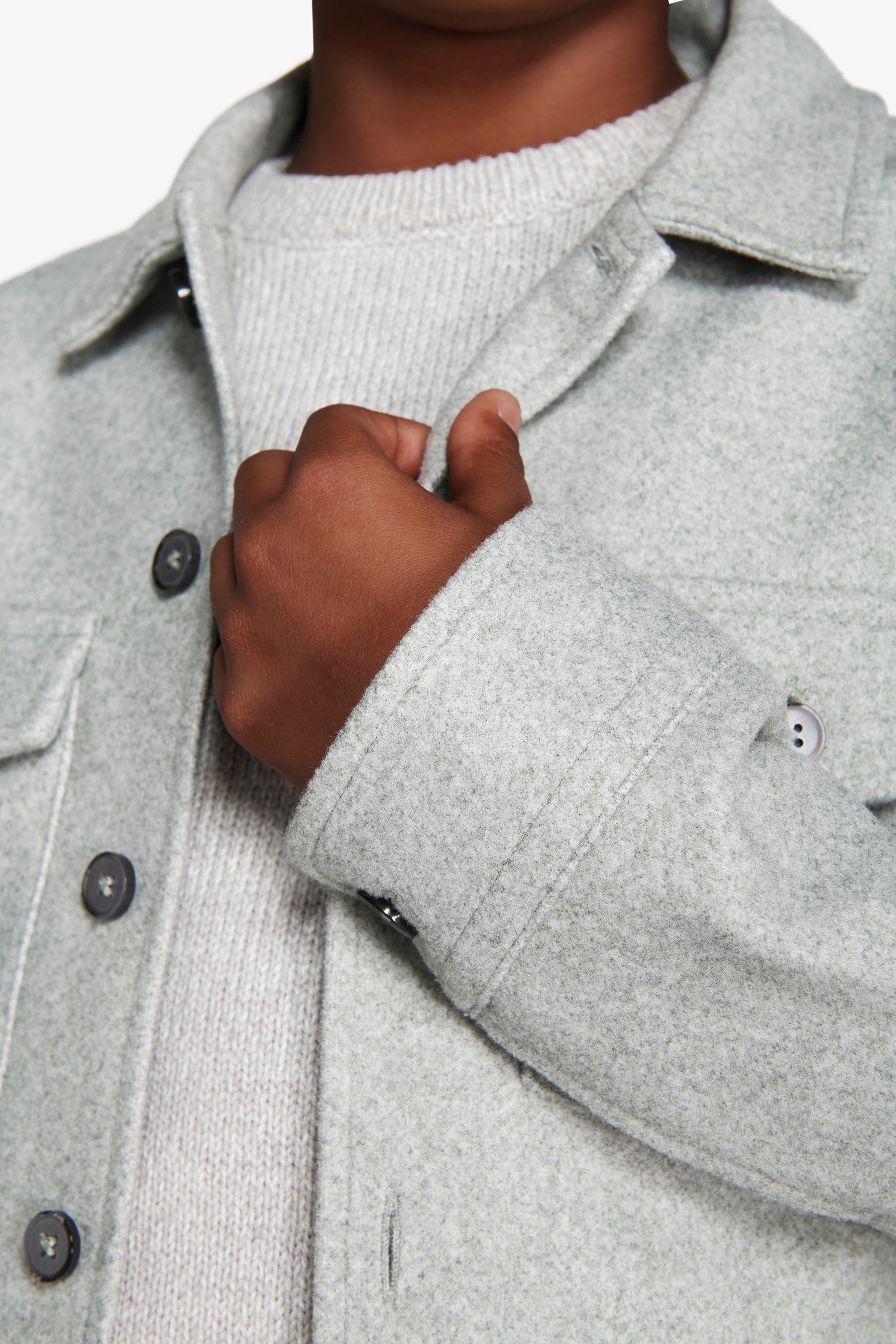 Overshirt effetto flanella verde Kids