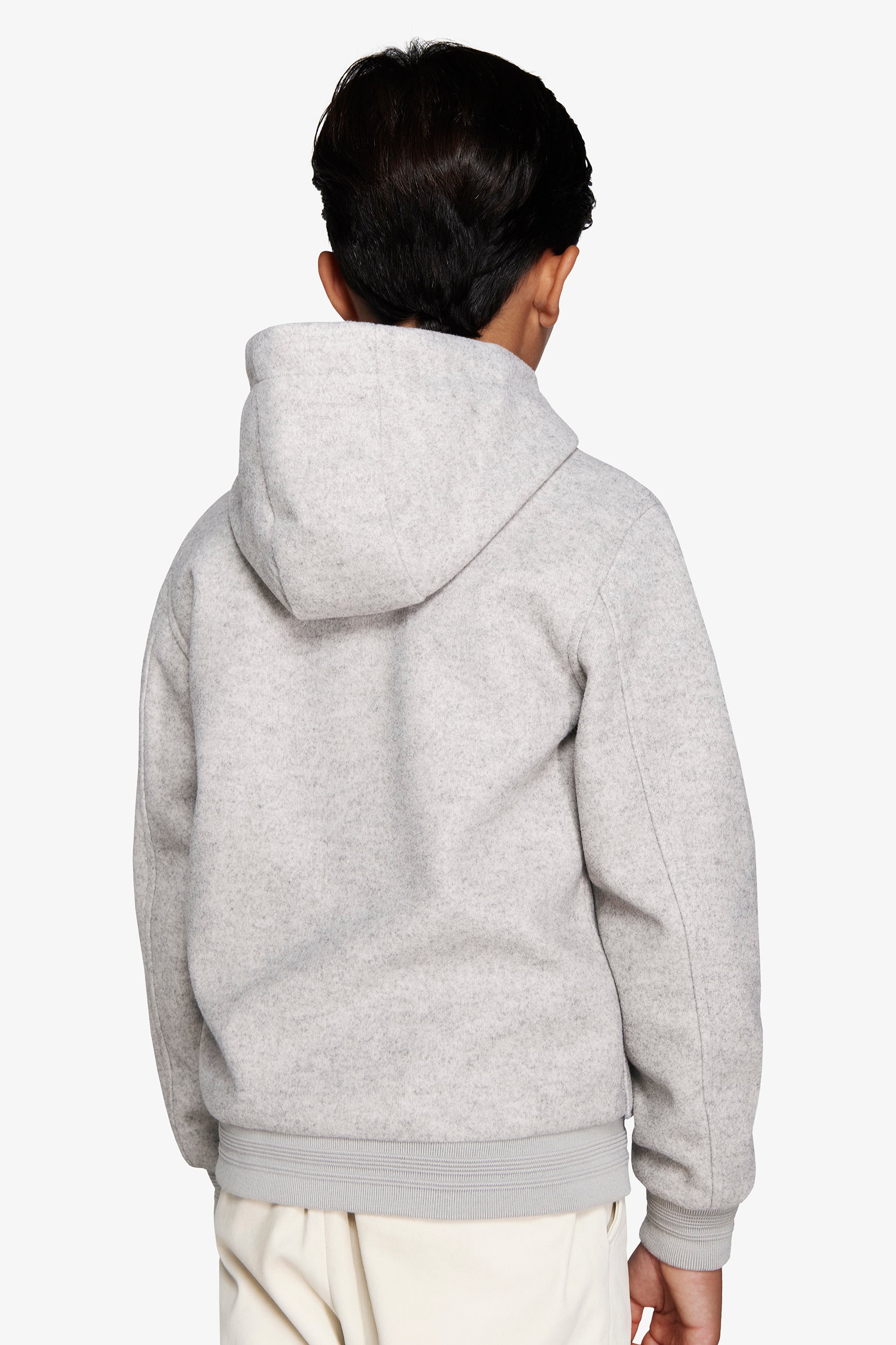 Bomber effetto flanella melange grigio chiaro Kids