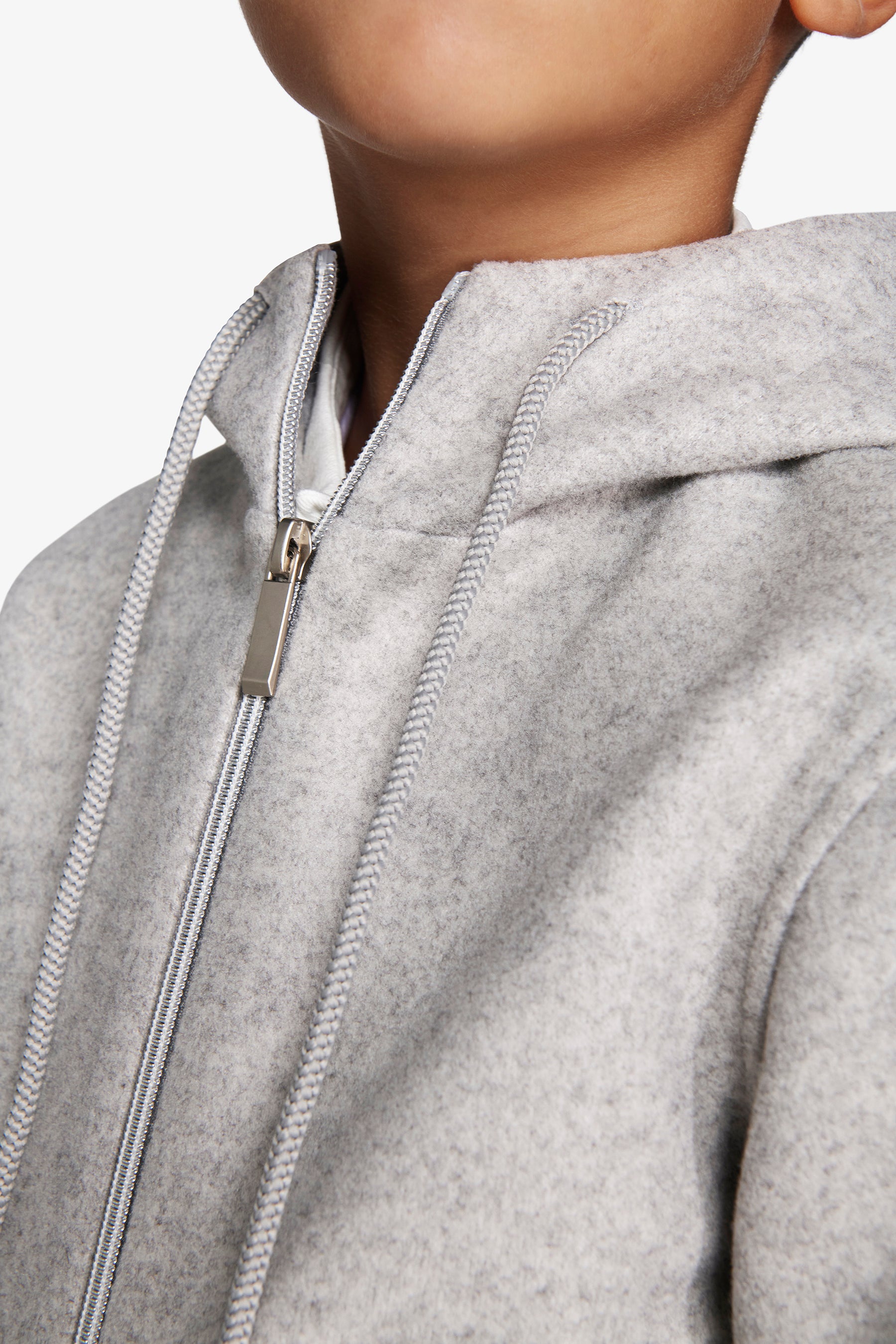 Bomber effetto flanella melange grigio chiaro Kids