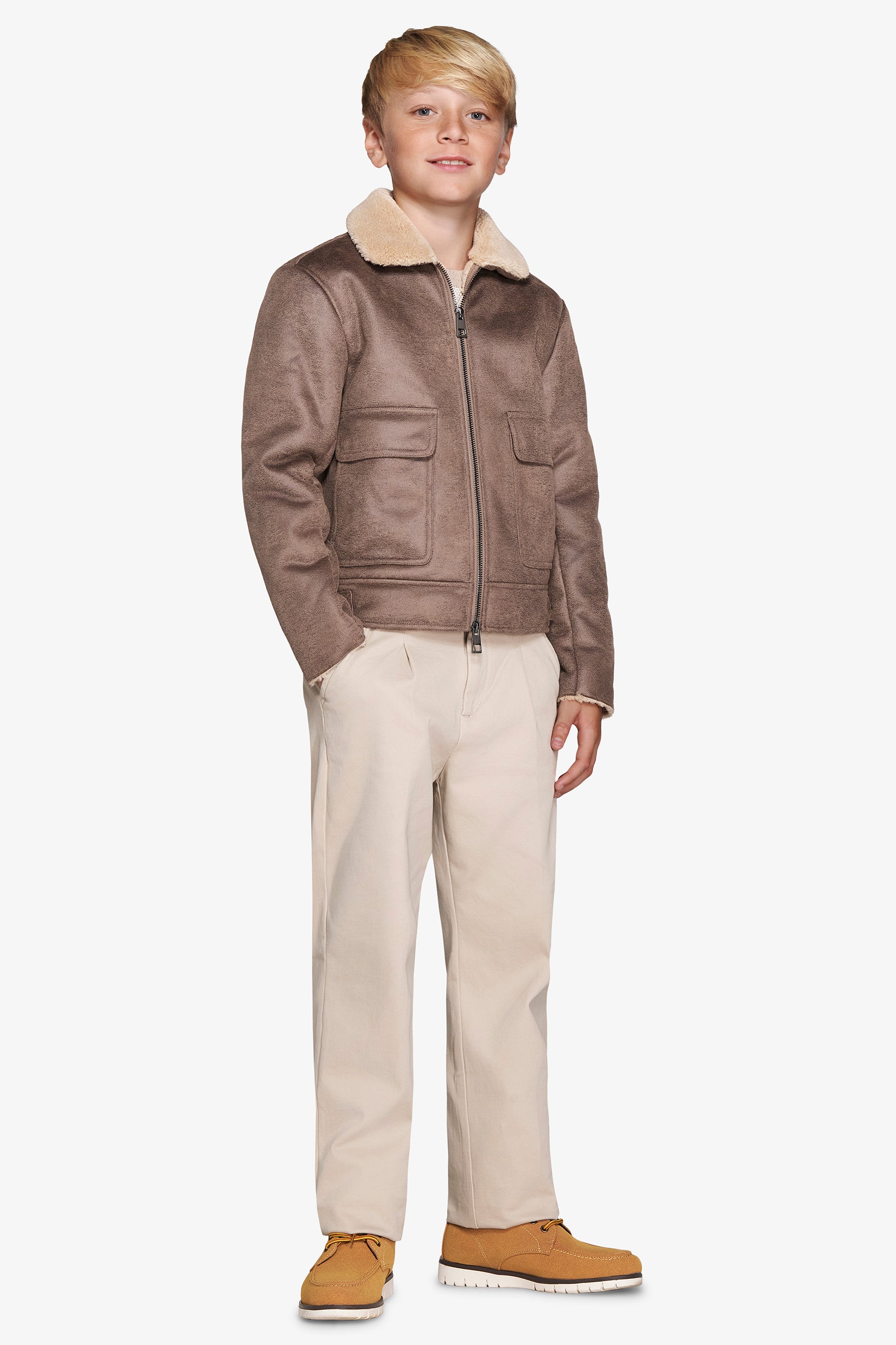 Giubbotto aviatore tortora Kids