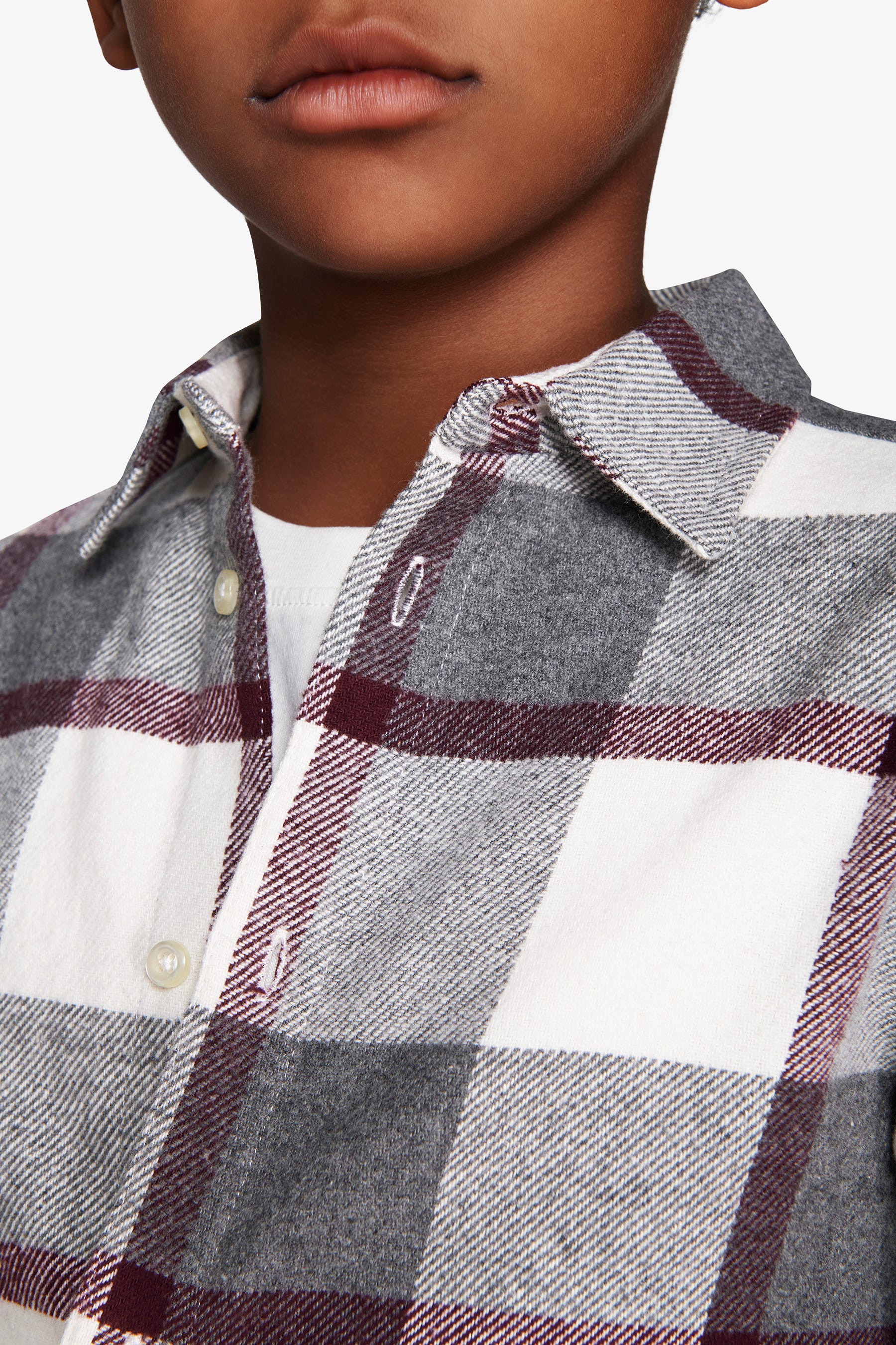 Camicia check bordeaux Kids-Dan John