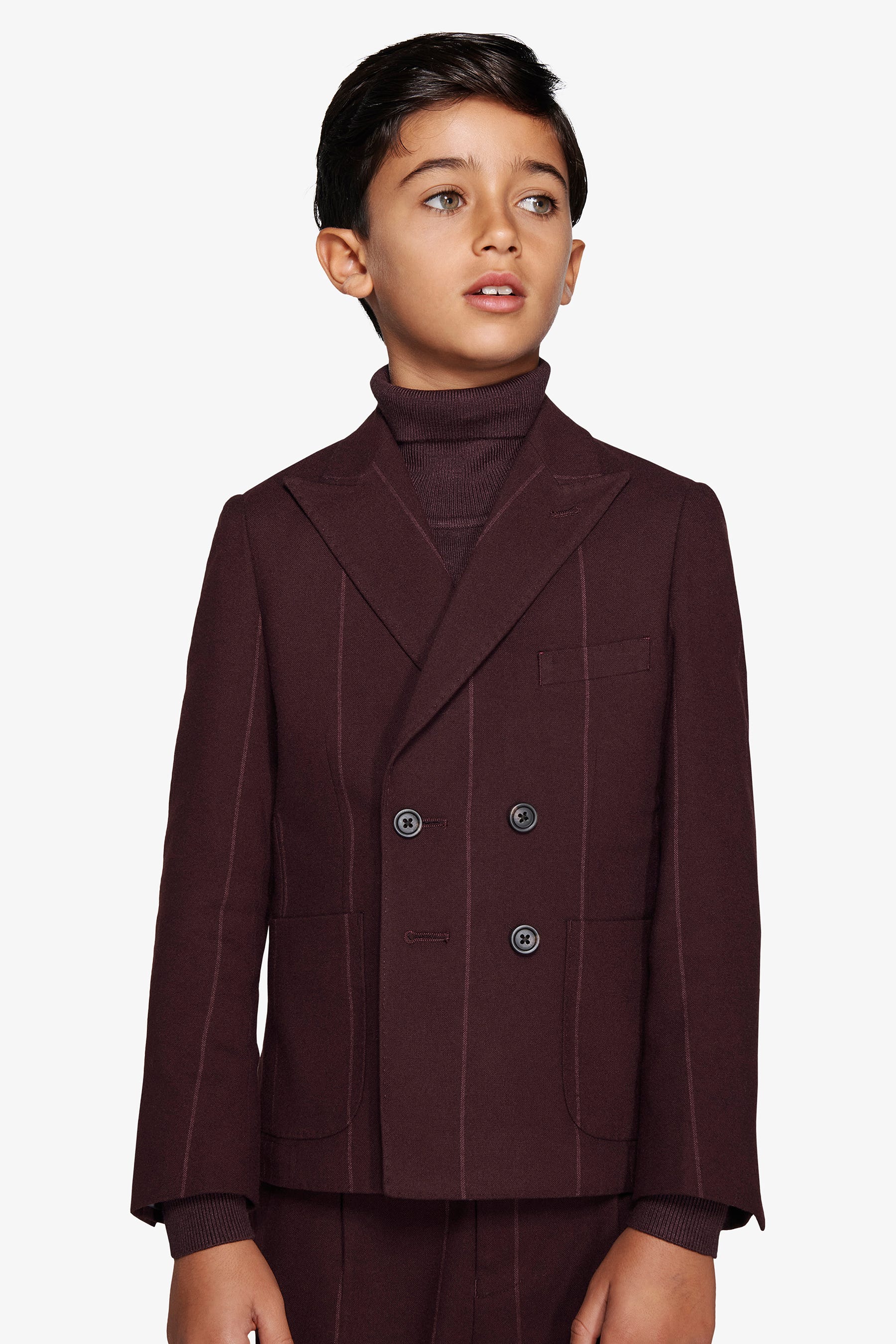 Giacca gessata bordeaux Kids-Dan John
