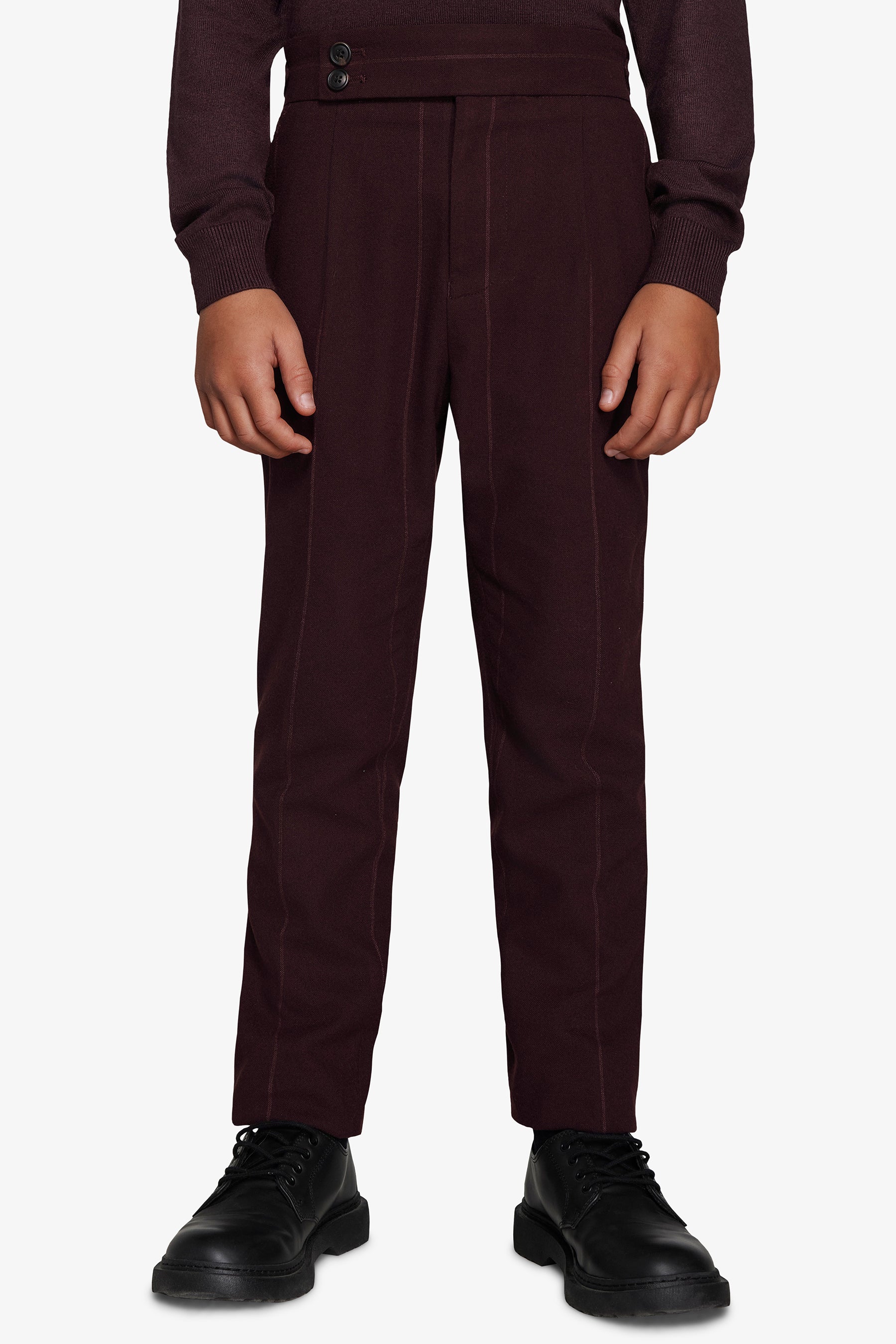 Pantaloni gessati bordeaux Kids