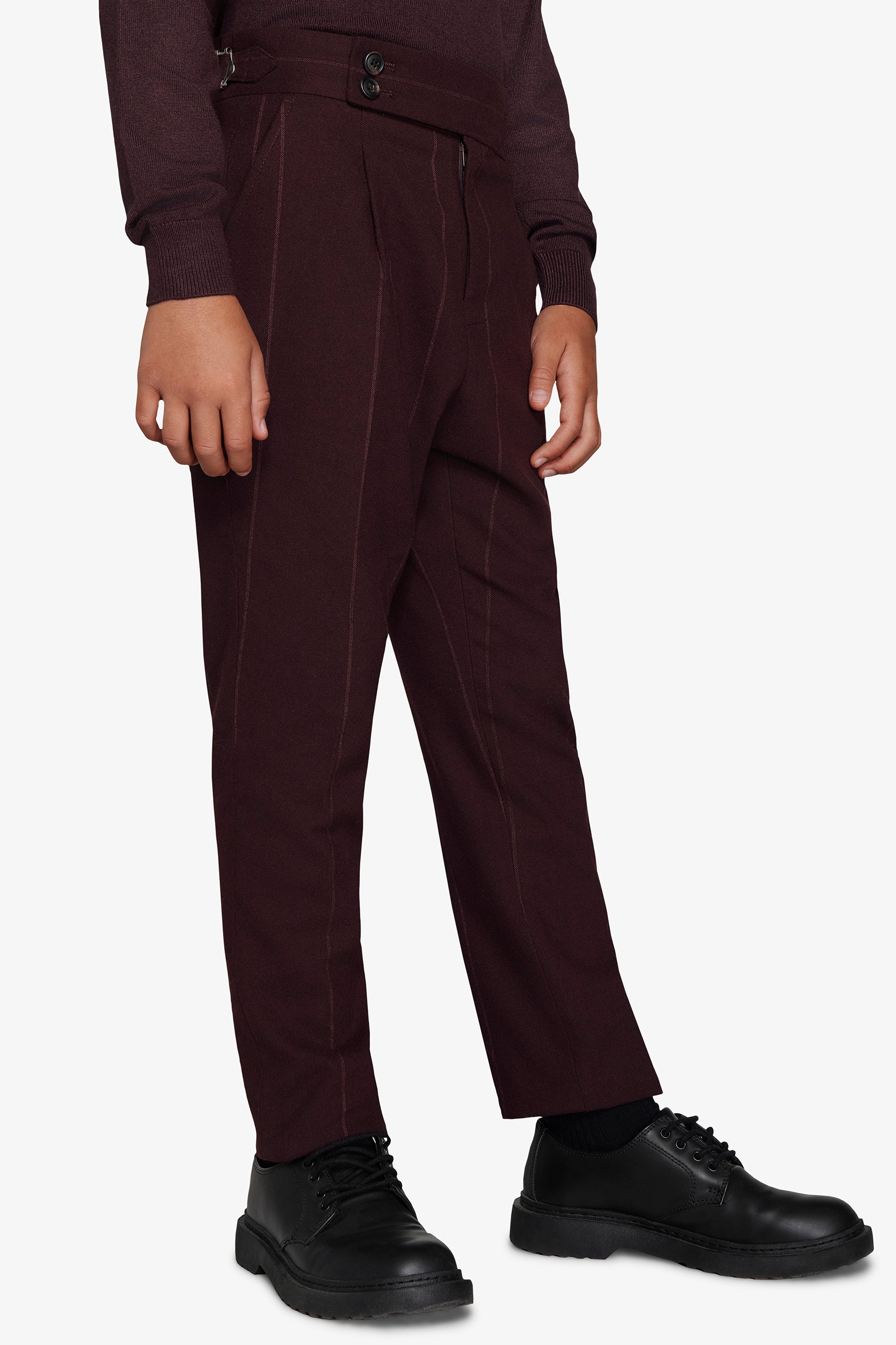 Pantaloni gessati bordeaux Kids