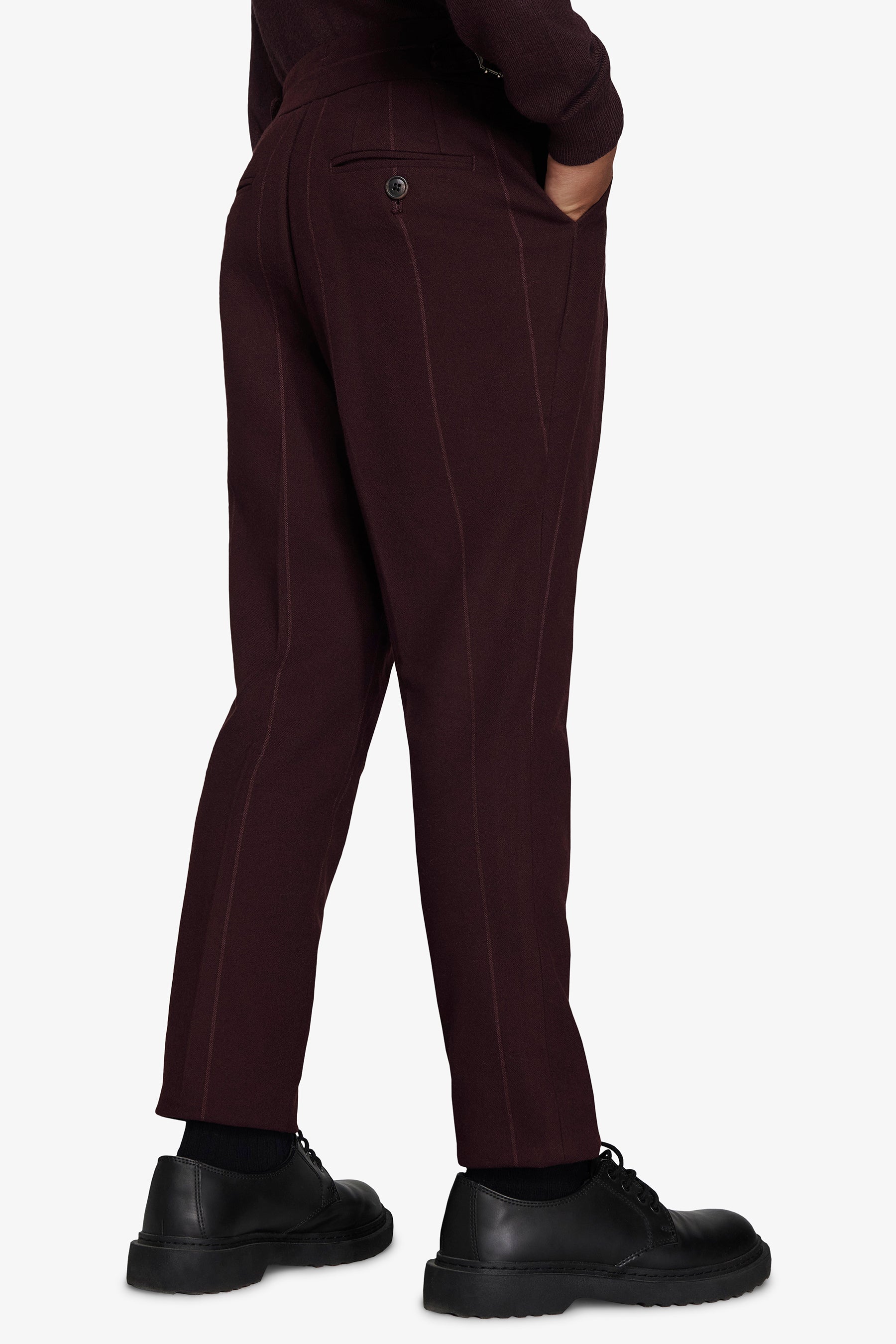 Pantaloni gessati bordeaux Kids