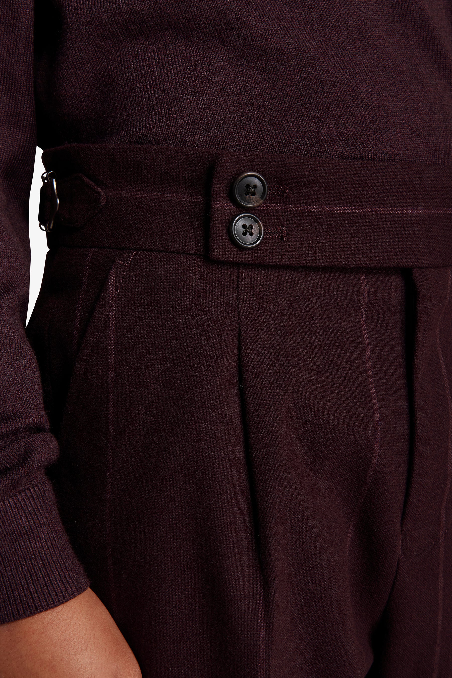 Pantaloni gessati bordeaux Kids