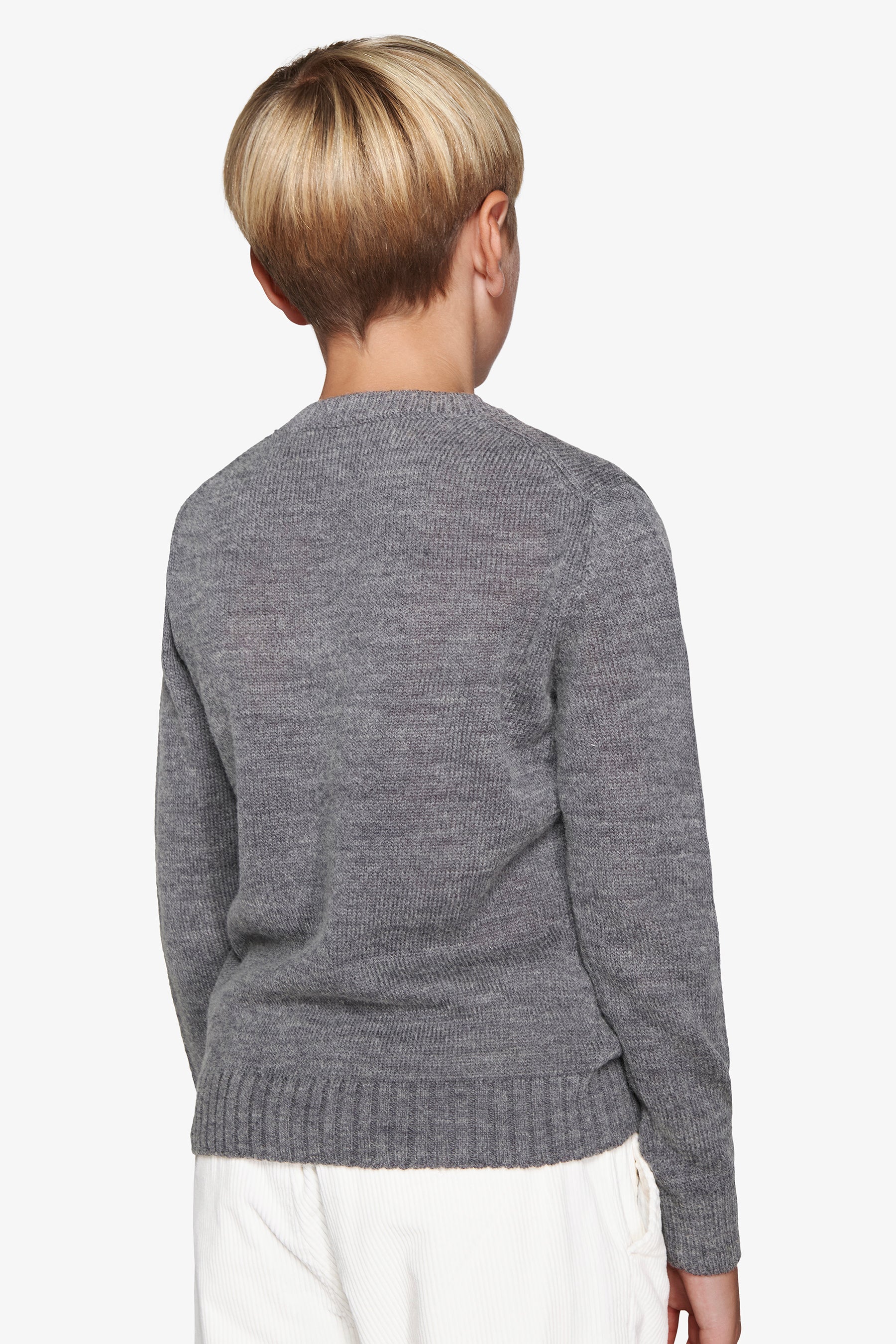 KIDS Gray crewneck sweater with print