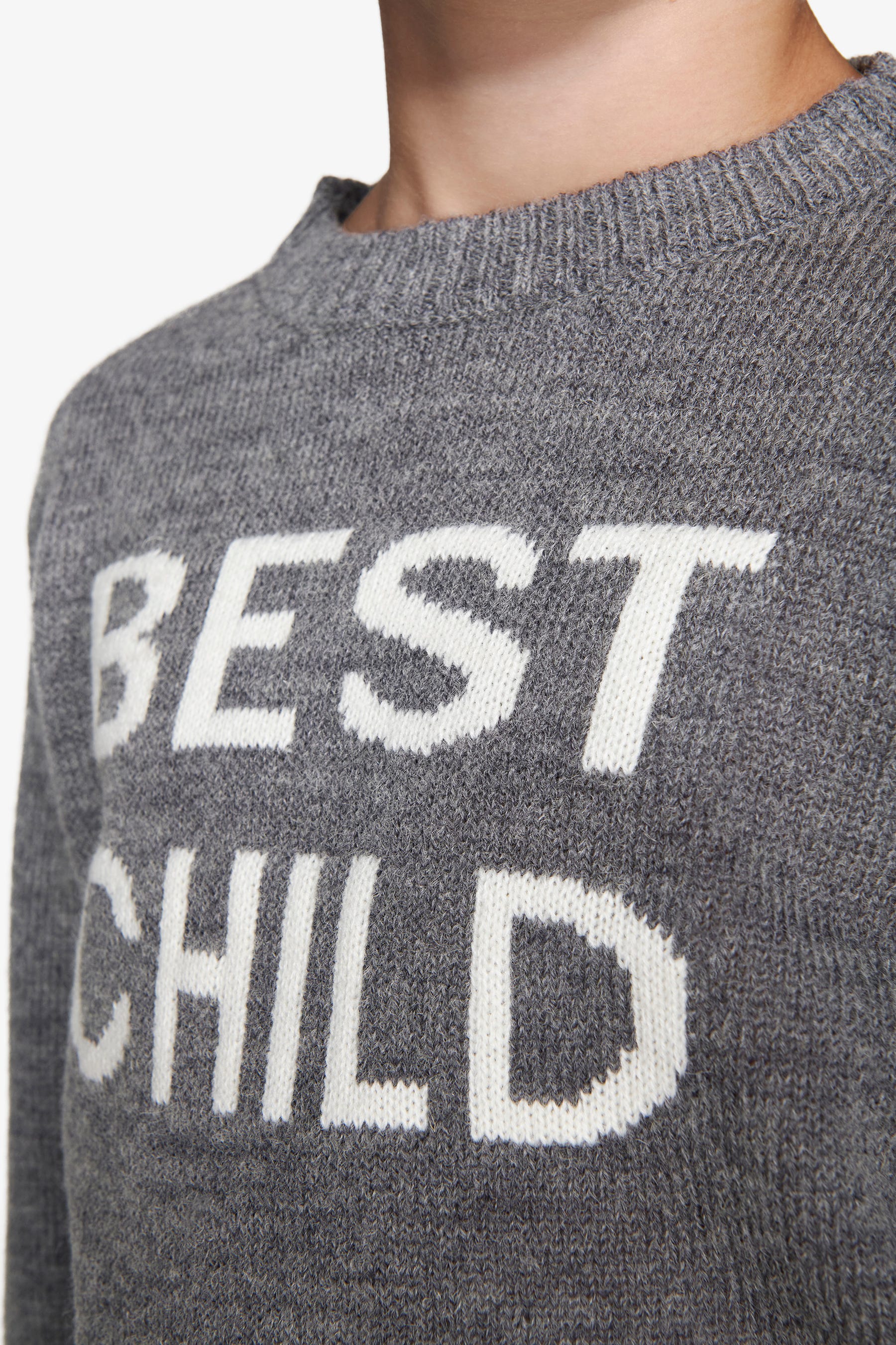 Maglia girocollo con scritta grigio medio Kids-Dan John