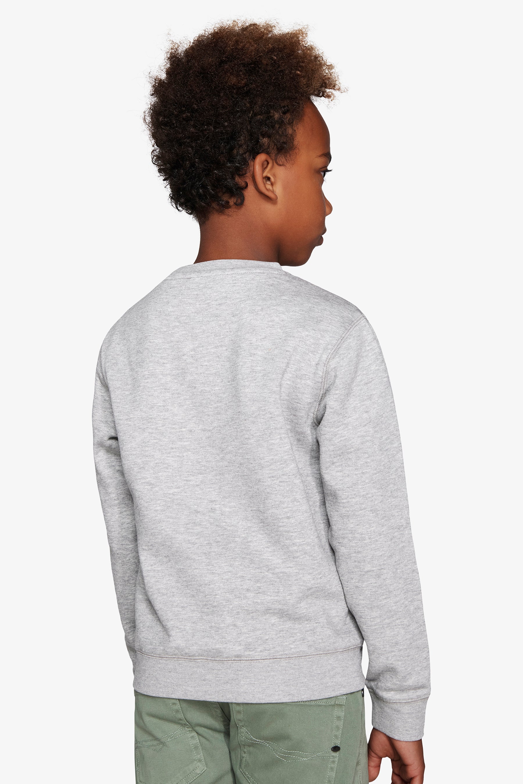 Felpa girocollo basic grigio chiaro Kids